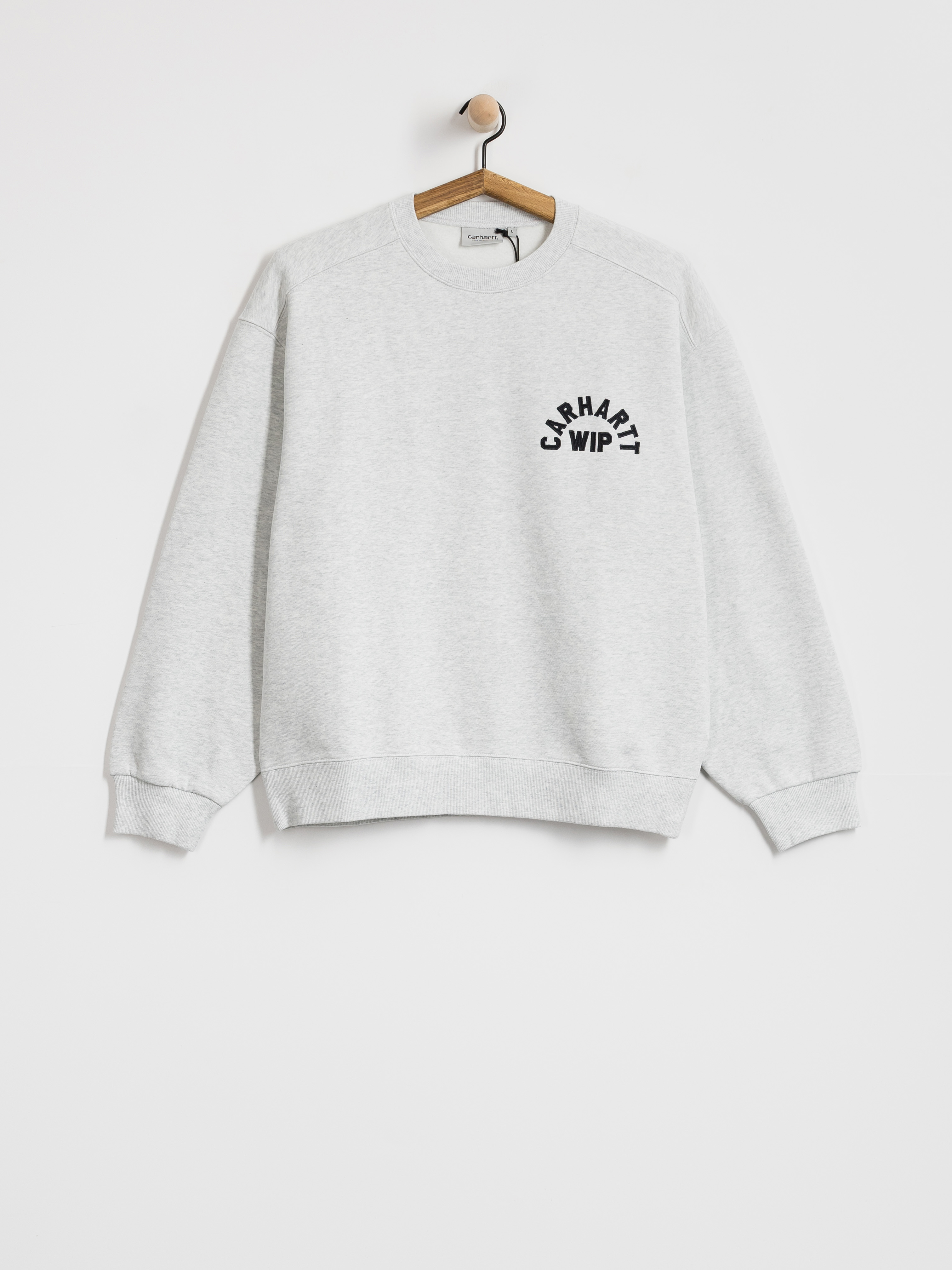 Mikina Carhartt WIP Arch Script (ash heather/dark navy/stone washed)