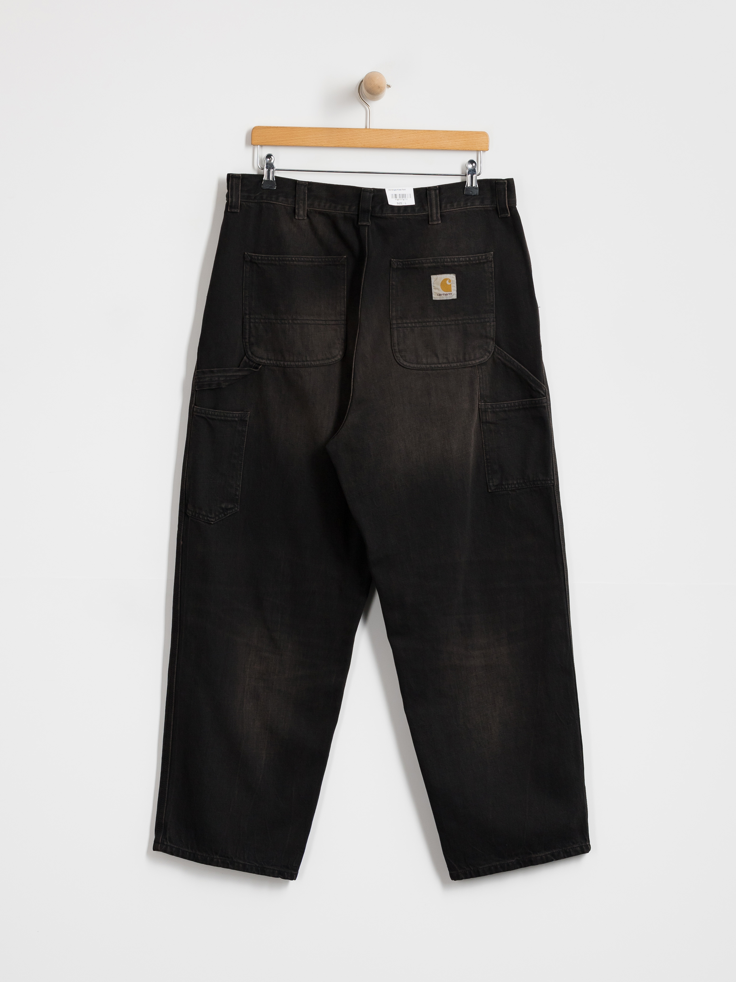 Nohavice Carhartt WIP OG Single Knee (black/tobacco used wash)