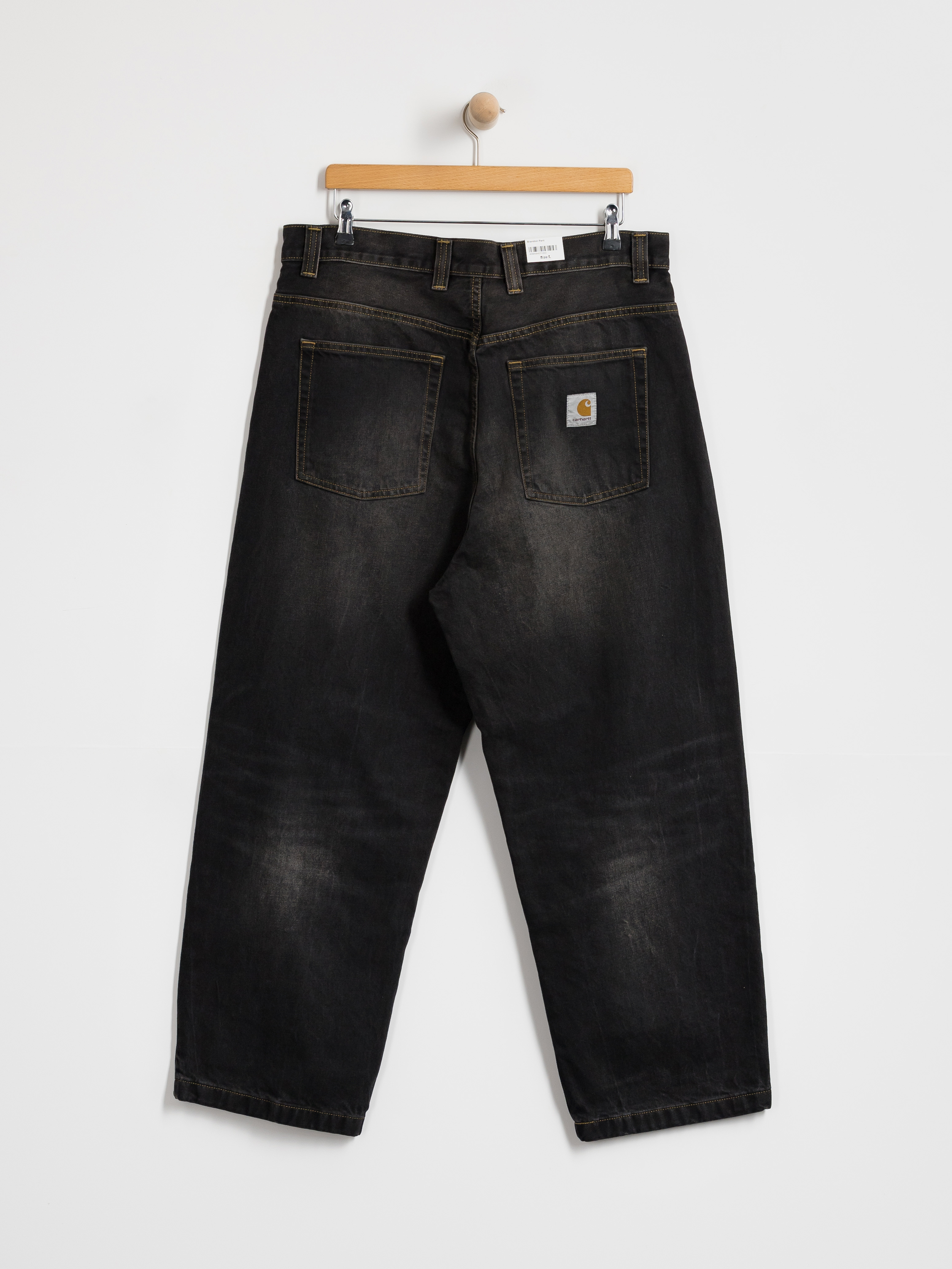 Nohavice Carhartt WIP Brandon (black/tobacco used wash)
