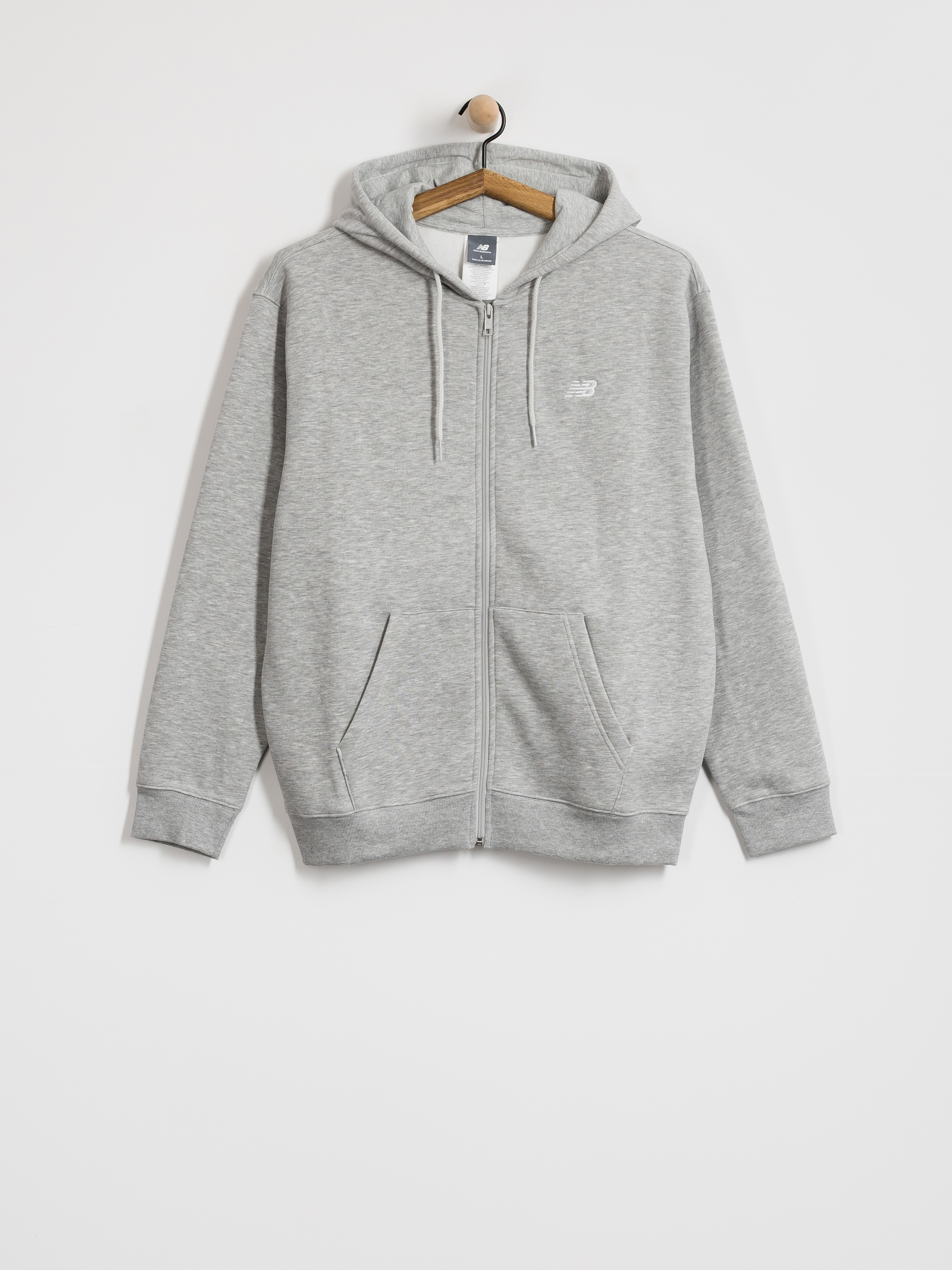 Mikina s kapucňou New Balance Sport Essentials Logo ZHD (athletic grey)