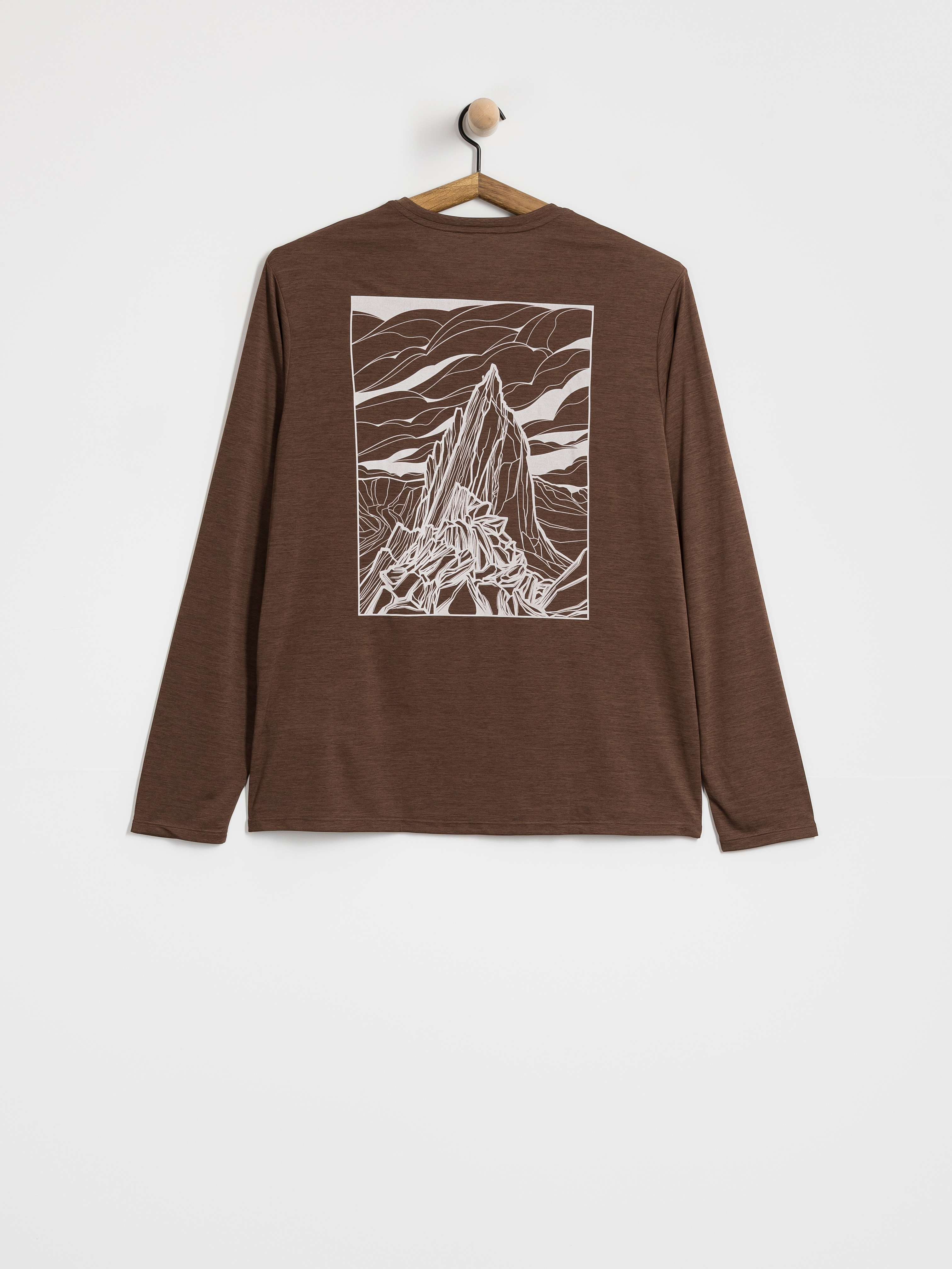 Triko Patagonia Cap Cool Daily Cloud Crag (berm brown light berm brown x dye)