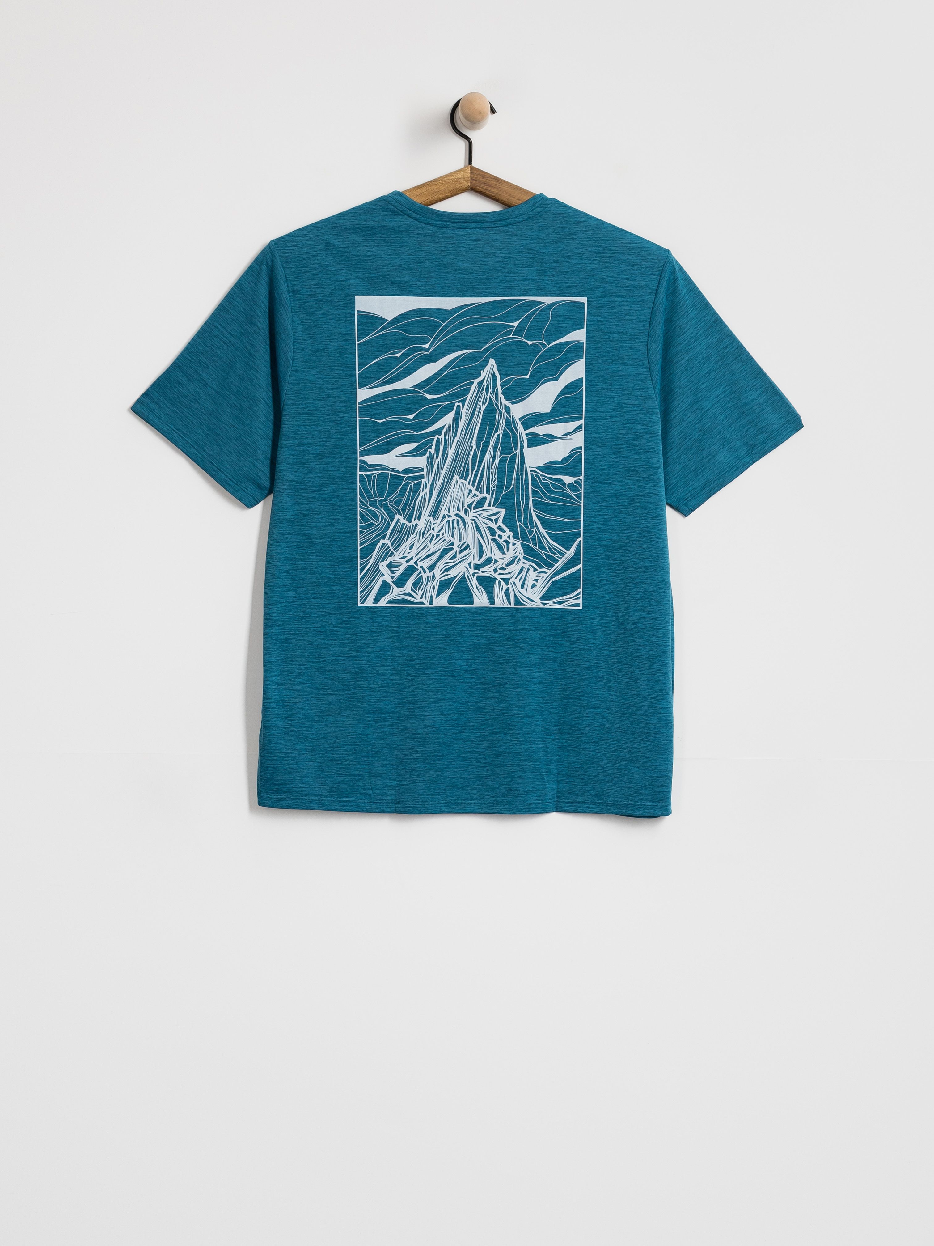 Tričko Patagonia Cap Cool Daily Cloud Crag (glacial blue light glacial blue x dye)