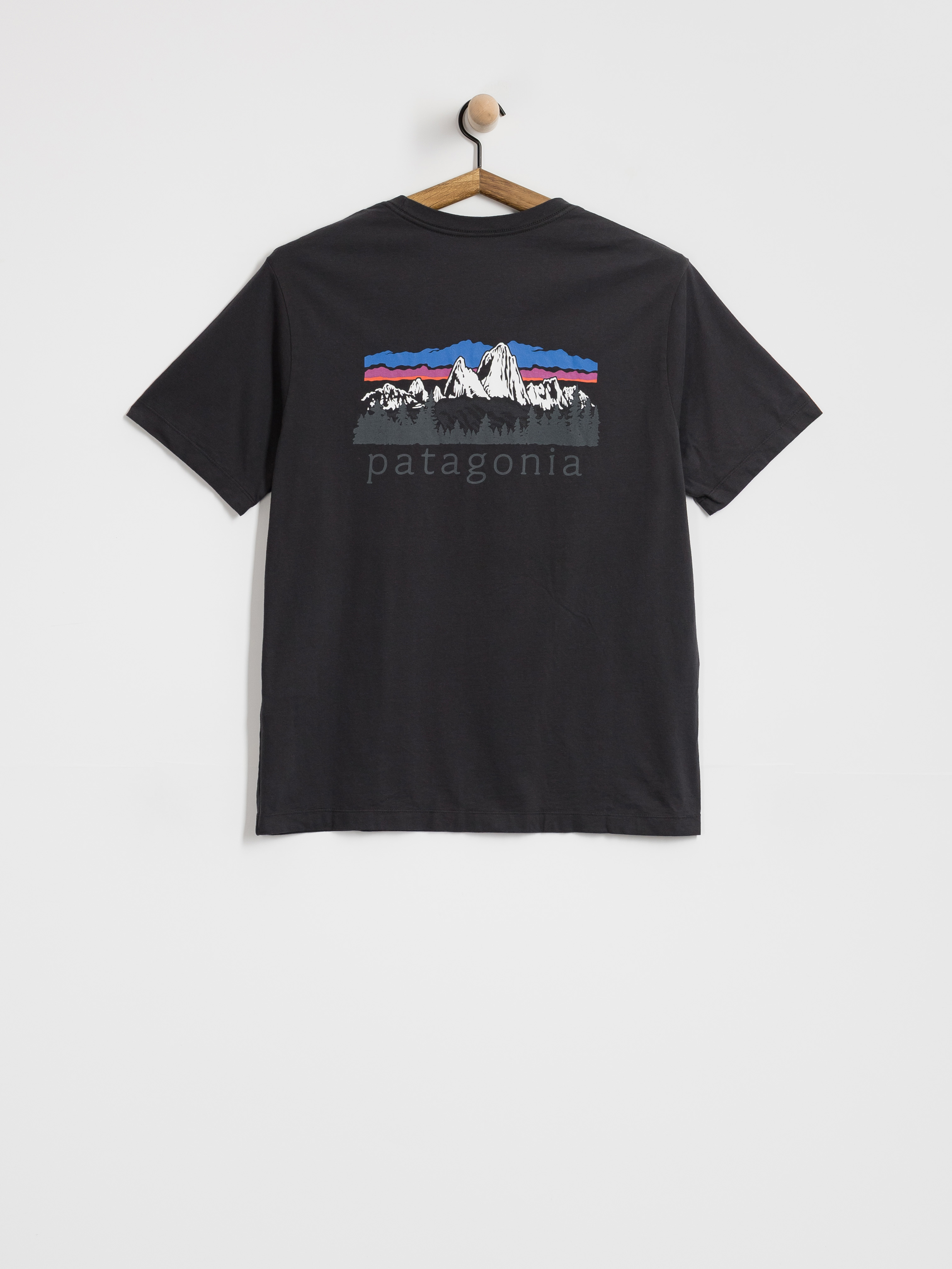 Tričko Patagonia Fitz Roy Foothills (ink black)