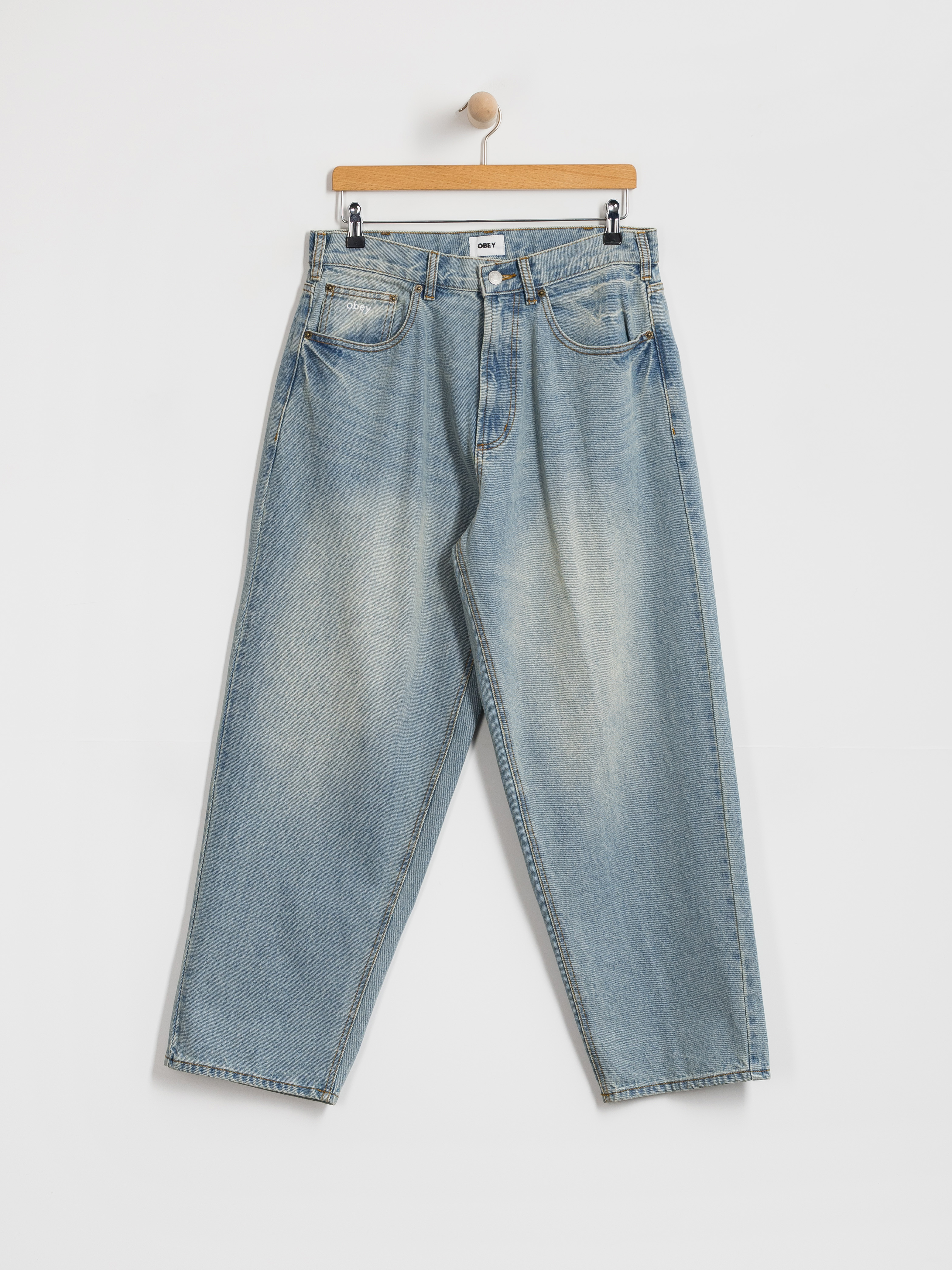 Nohavice OBEY Bigwig Baggy Denim (archive indigo)