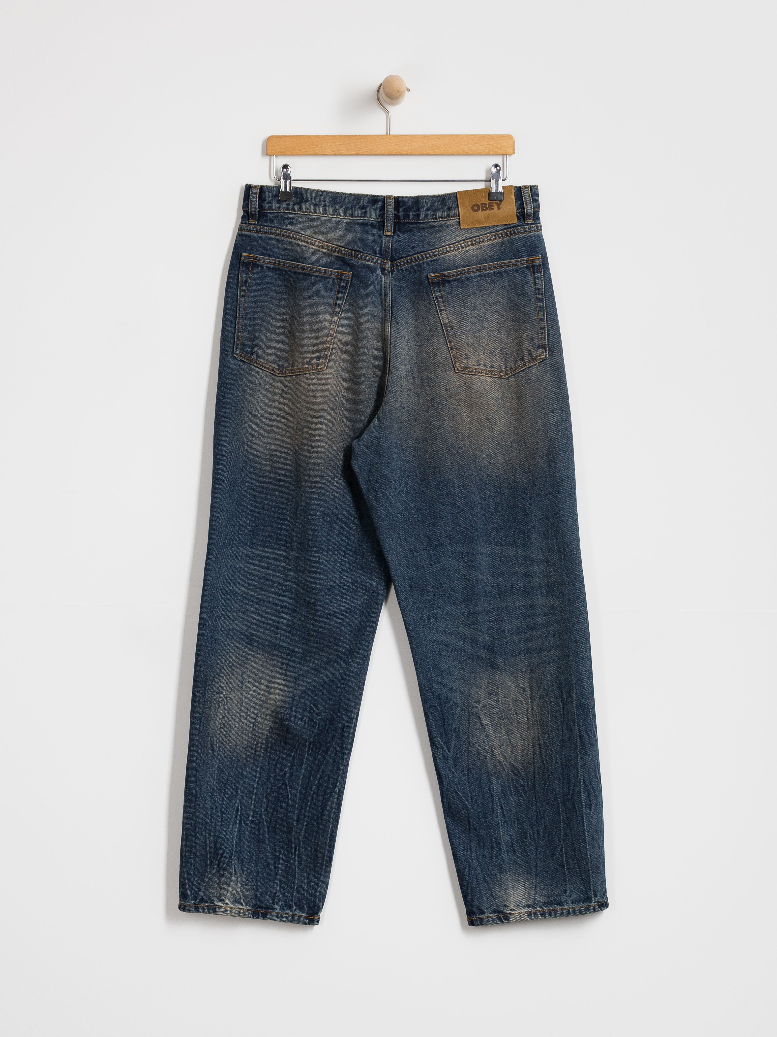 Nohavice OBEY Classic Baggy Denim (oil stained indigo)