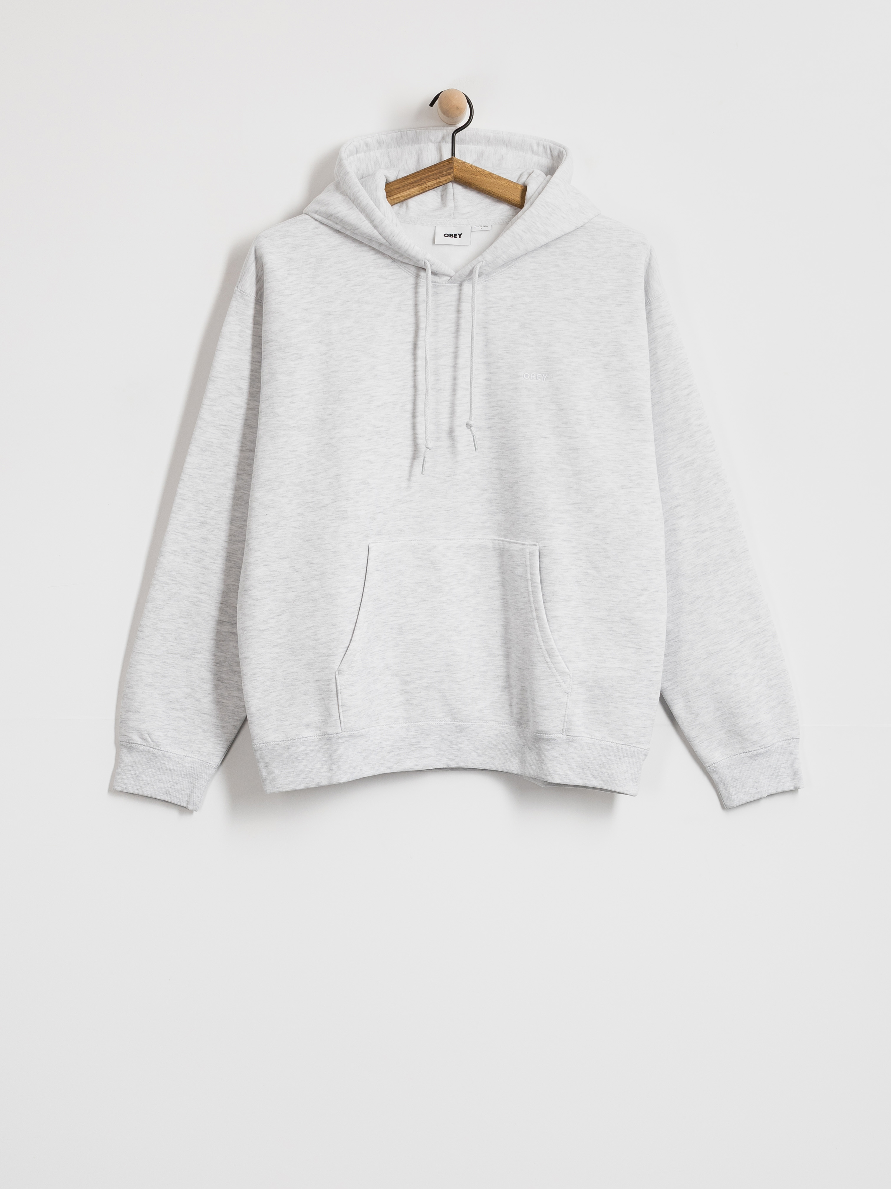 Mikina s kapucňou OBEY Established Works Bold II HD (ash grey)