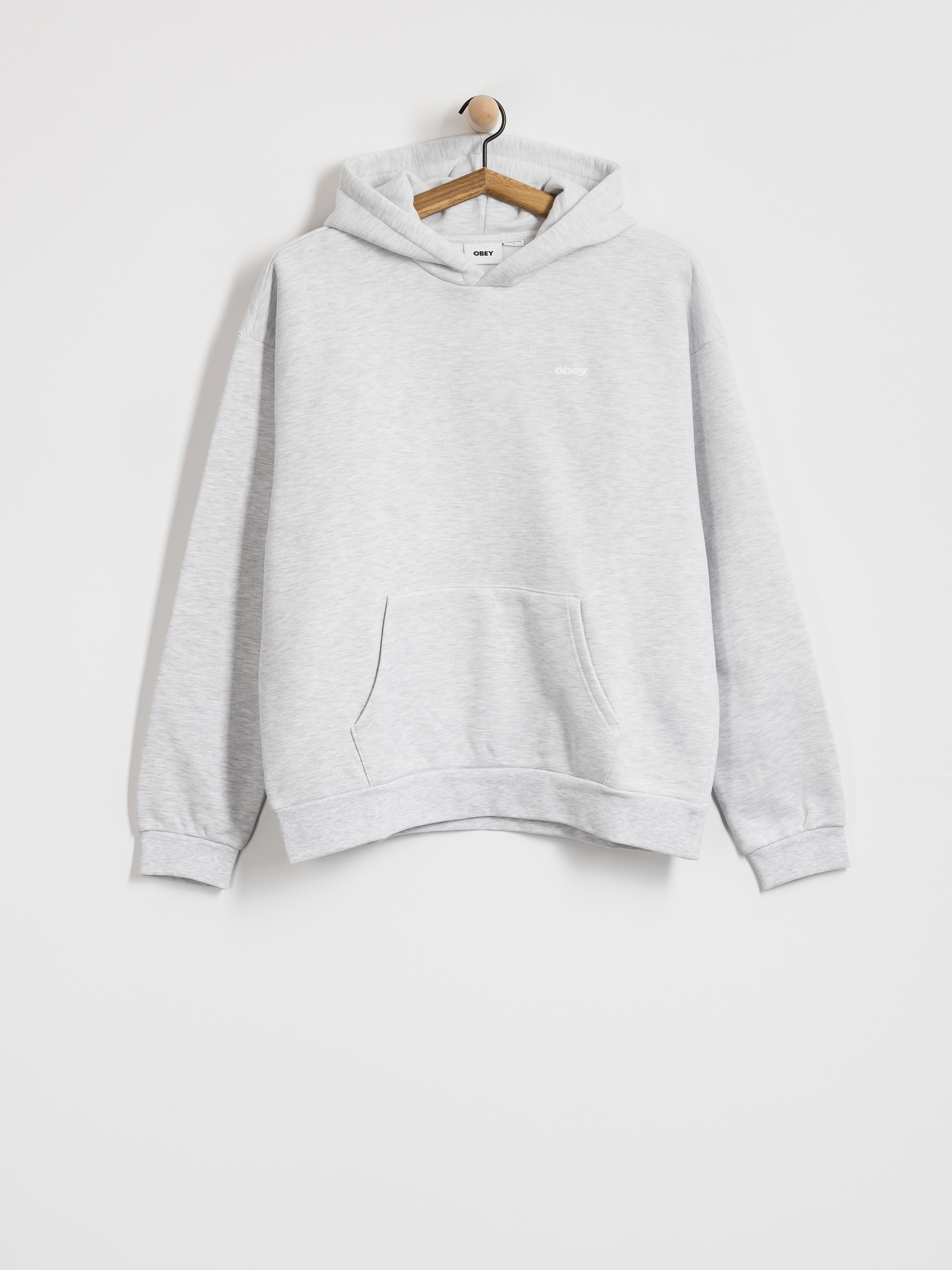 Mikina s kapucňou OBEY Intercontinental Extra HD (ash grey)