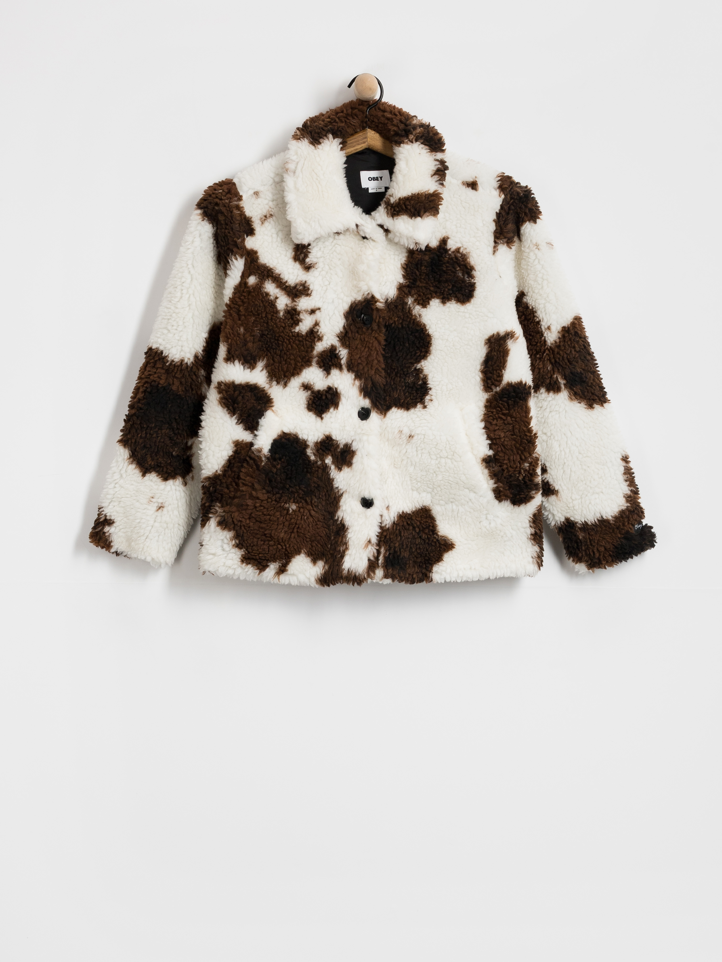 Bunda OBEY Nolie Sherpa Wmn (cow print)