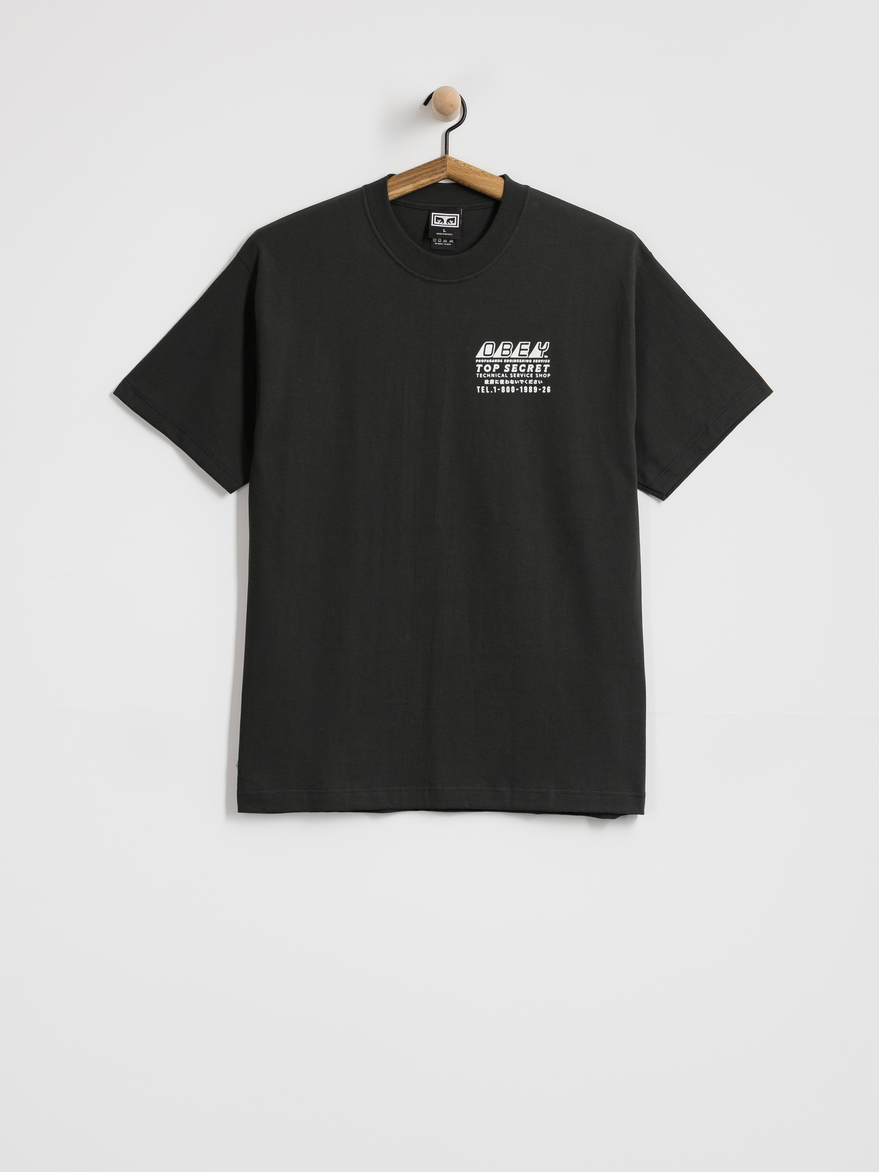 Tričko OBEY Top Secret (vintage black)