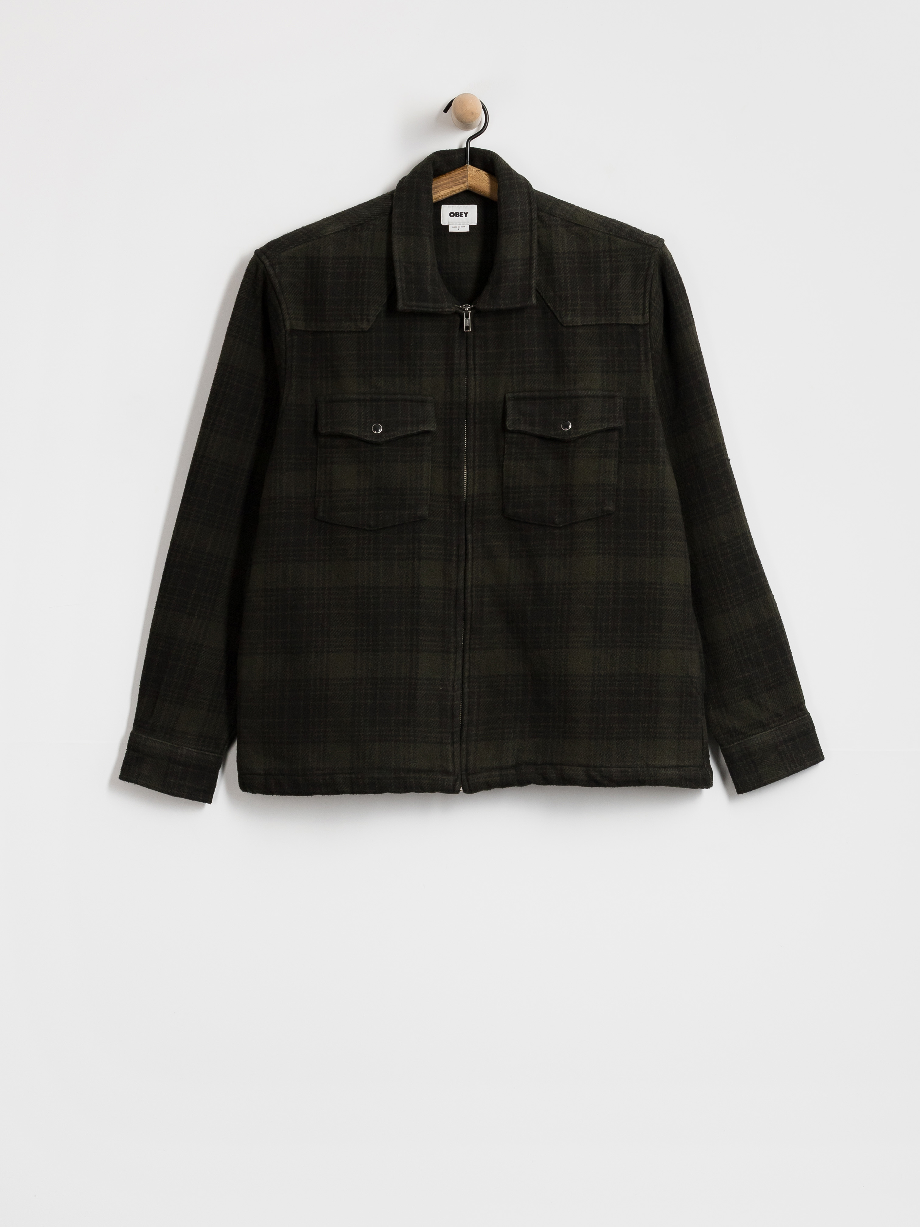 Bunda OBEY Willie Zip Shirt (rosin multi)