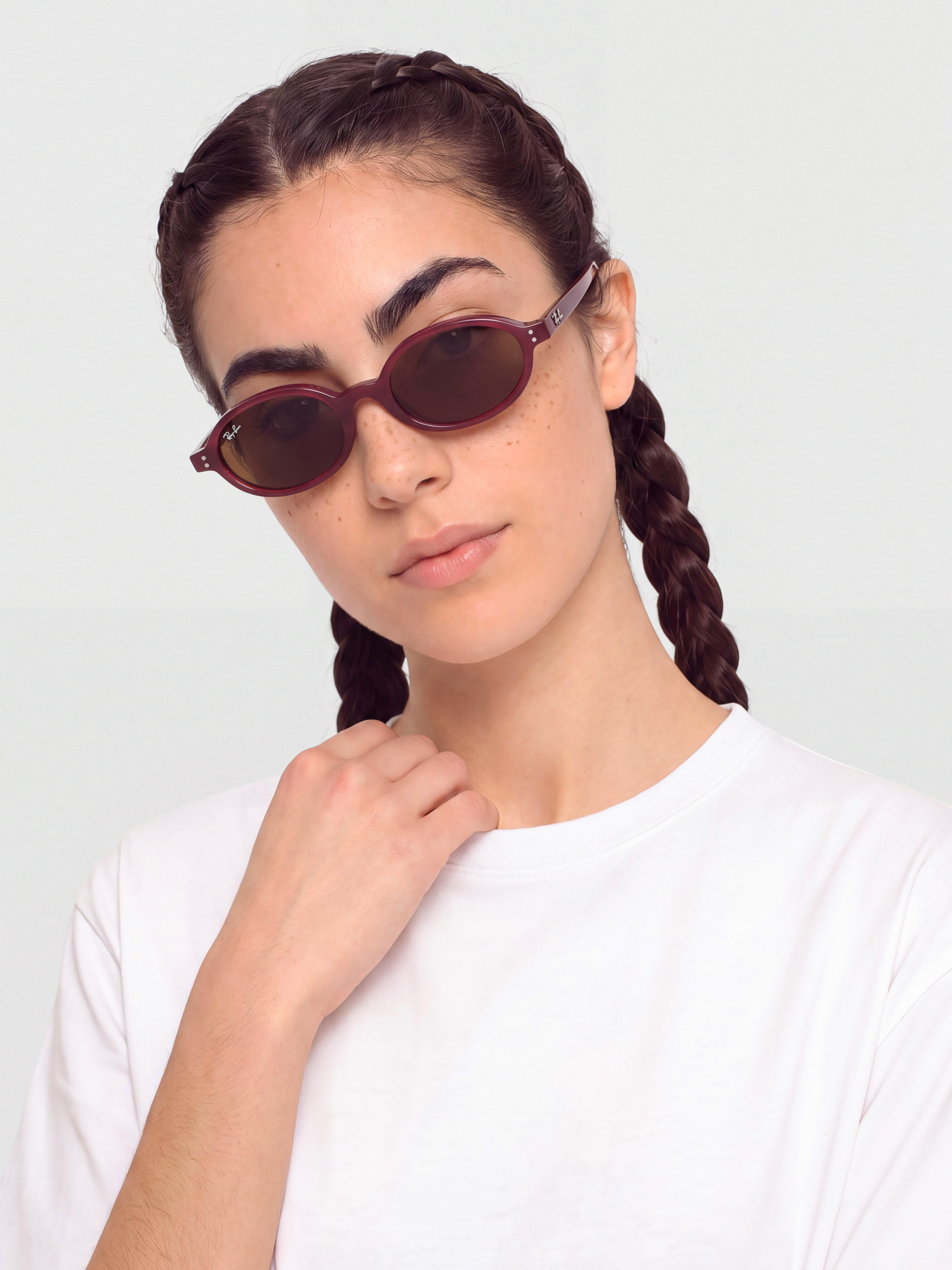 Slnečné okuliare Ray-Ban Khal (polerowany purple hawana/ciemnobrown)