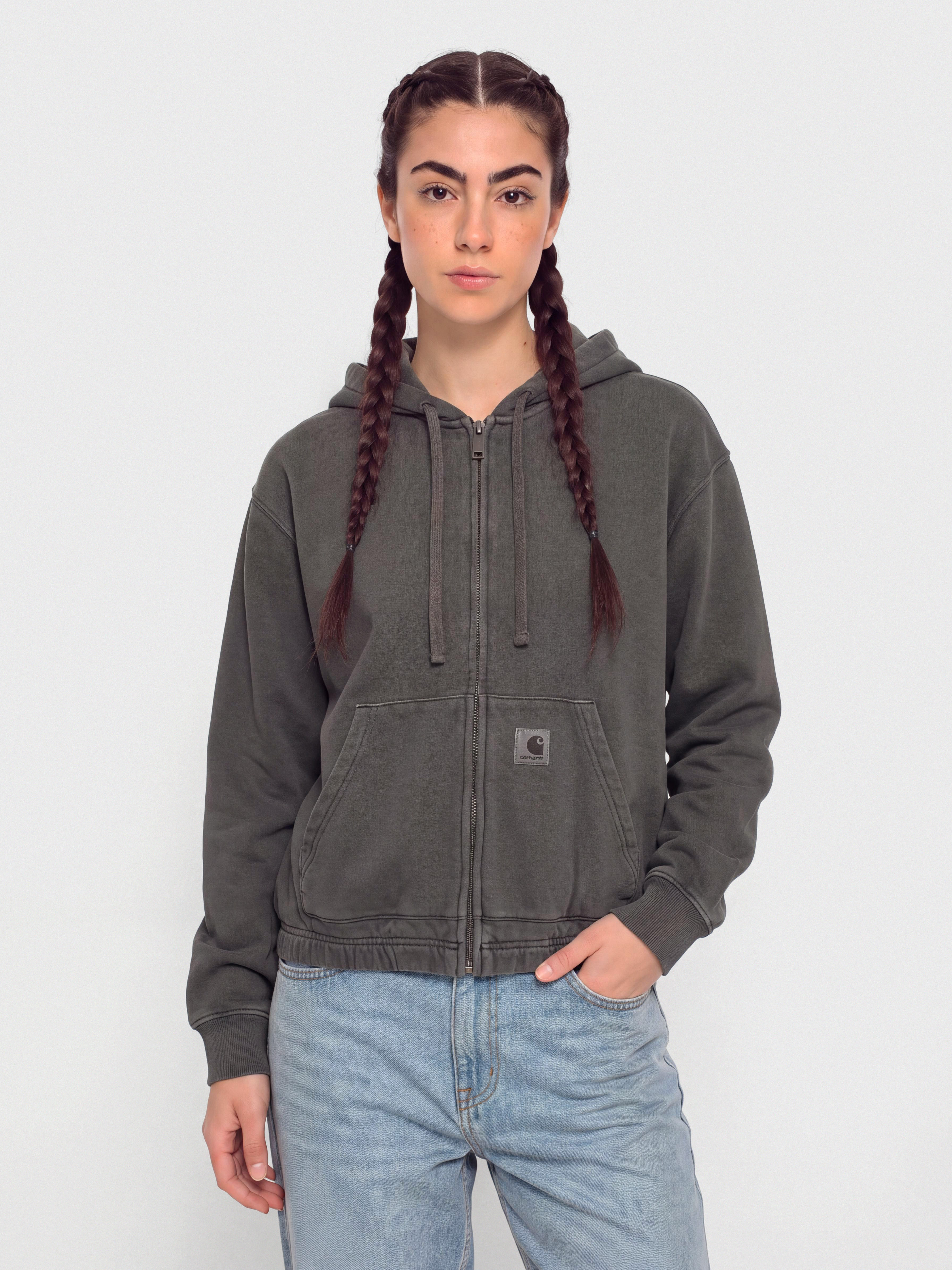 Mikina s kapucňou Carhartt WIP Hoggard ZHD Wmn (black)