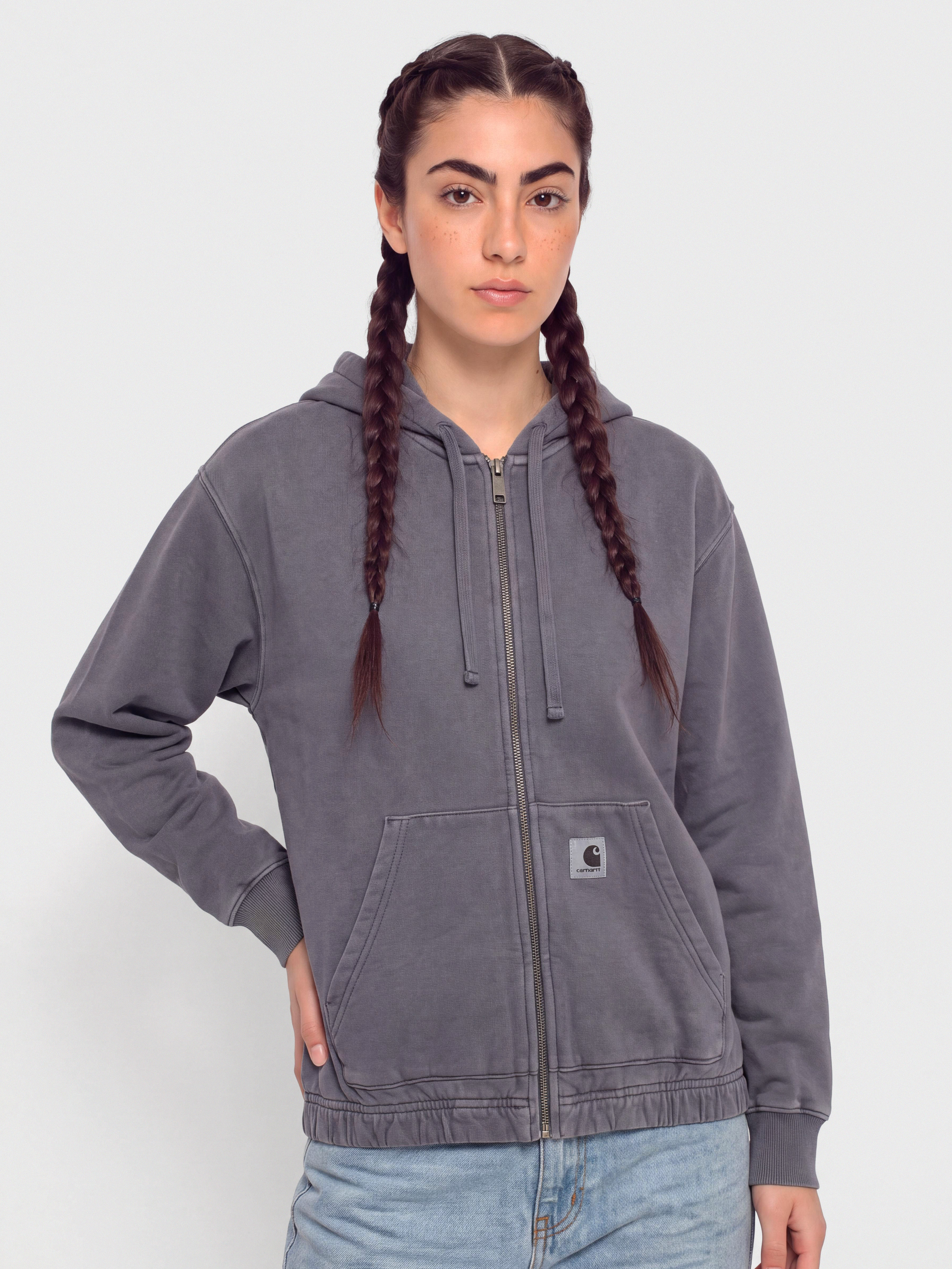 Mikina s kapucňou Carhartt WIP Hoggard ZHD Wmn (shady purple)