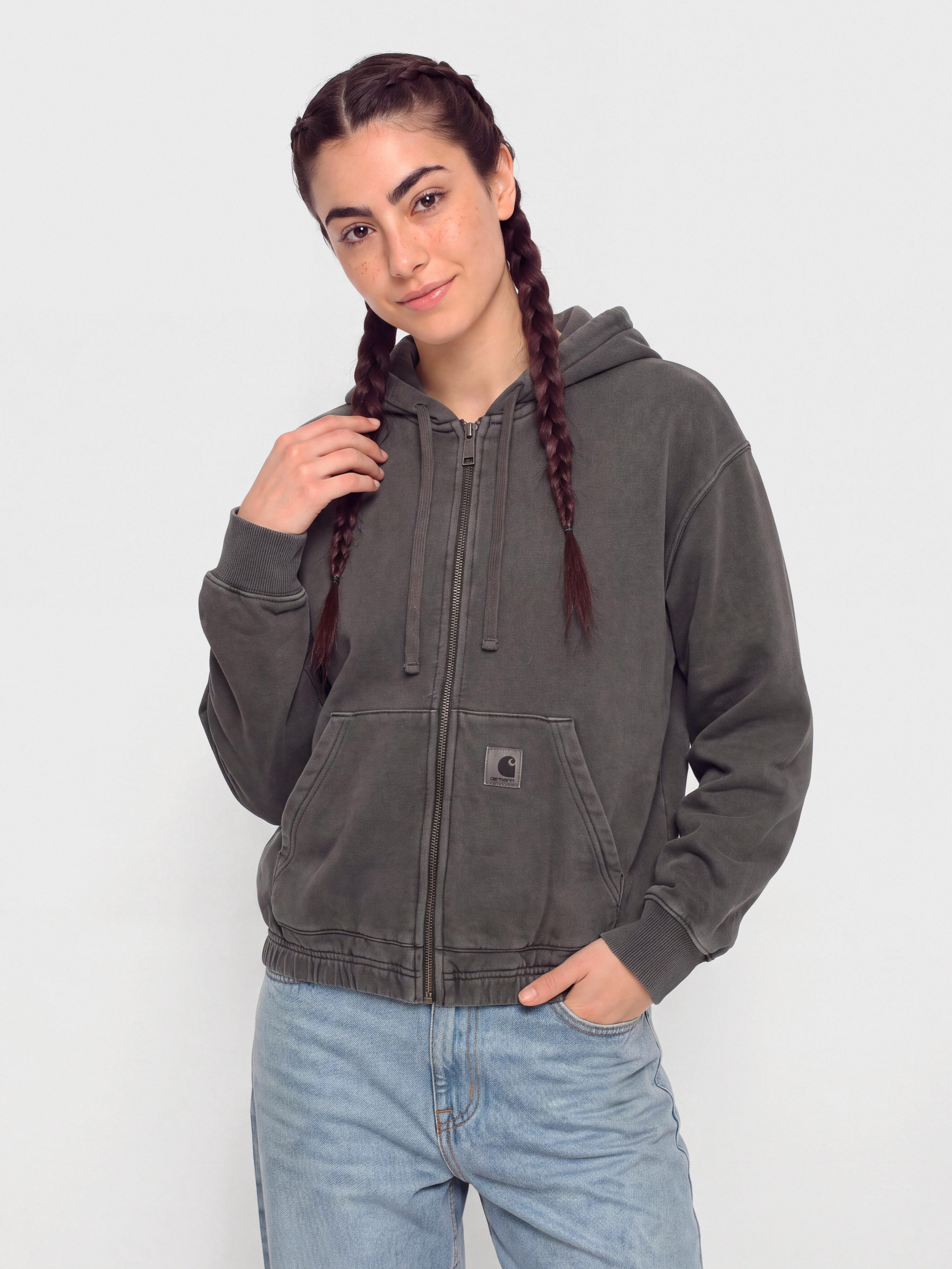 Mikina s kapucňou Carhartt WIP Hoggard ZHD Wmn (black)