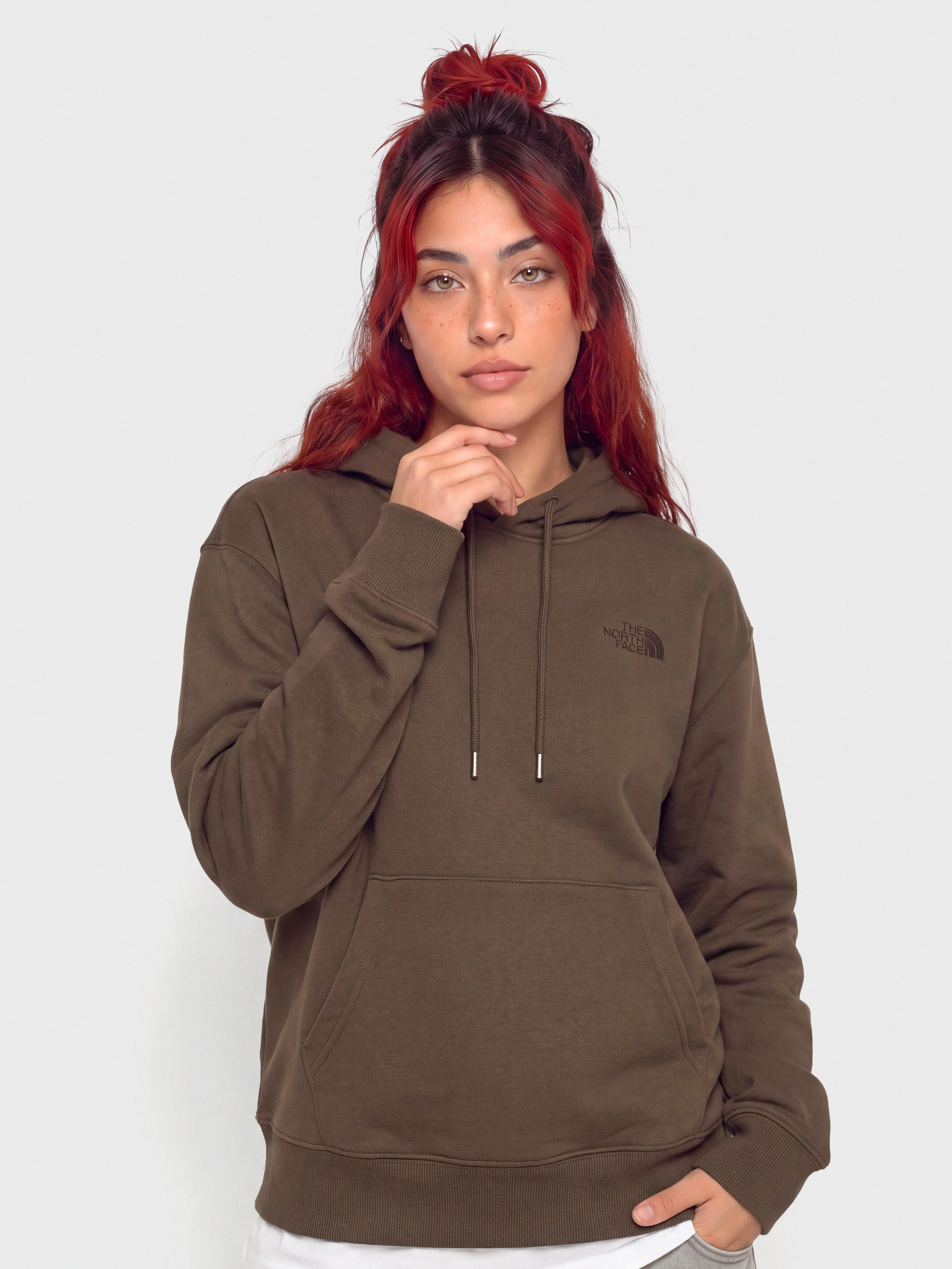 Mikina s kapucňou The North Face Essential Simple Dome Boxy HD Wmn