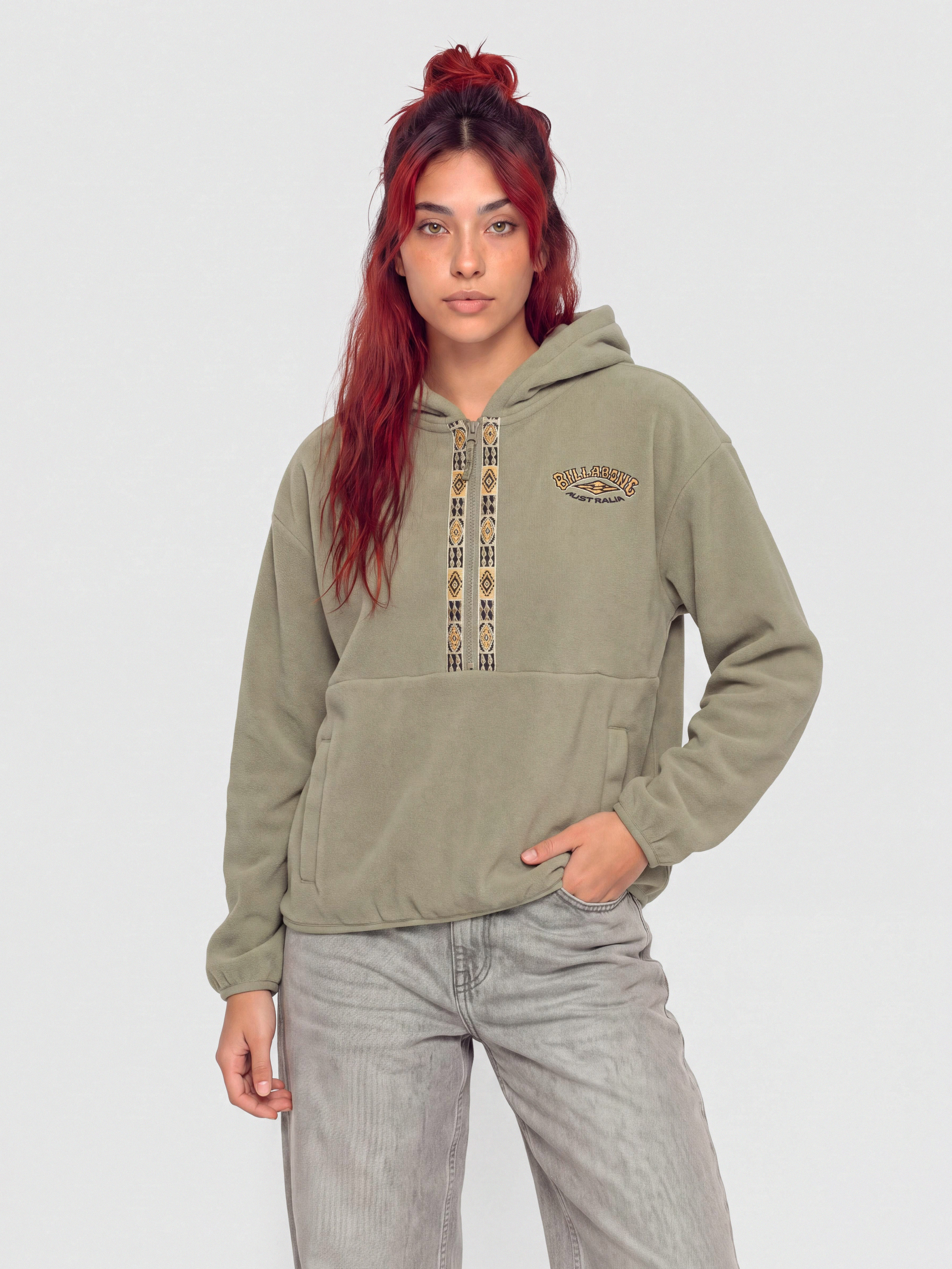 Mikina s kapucňou Billabong Winter Camp HD Wmn (seagrass)