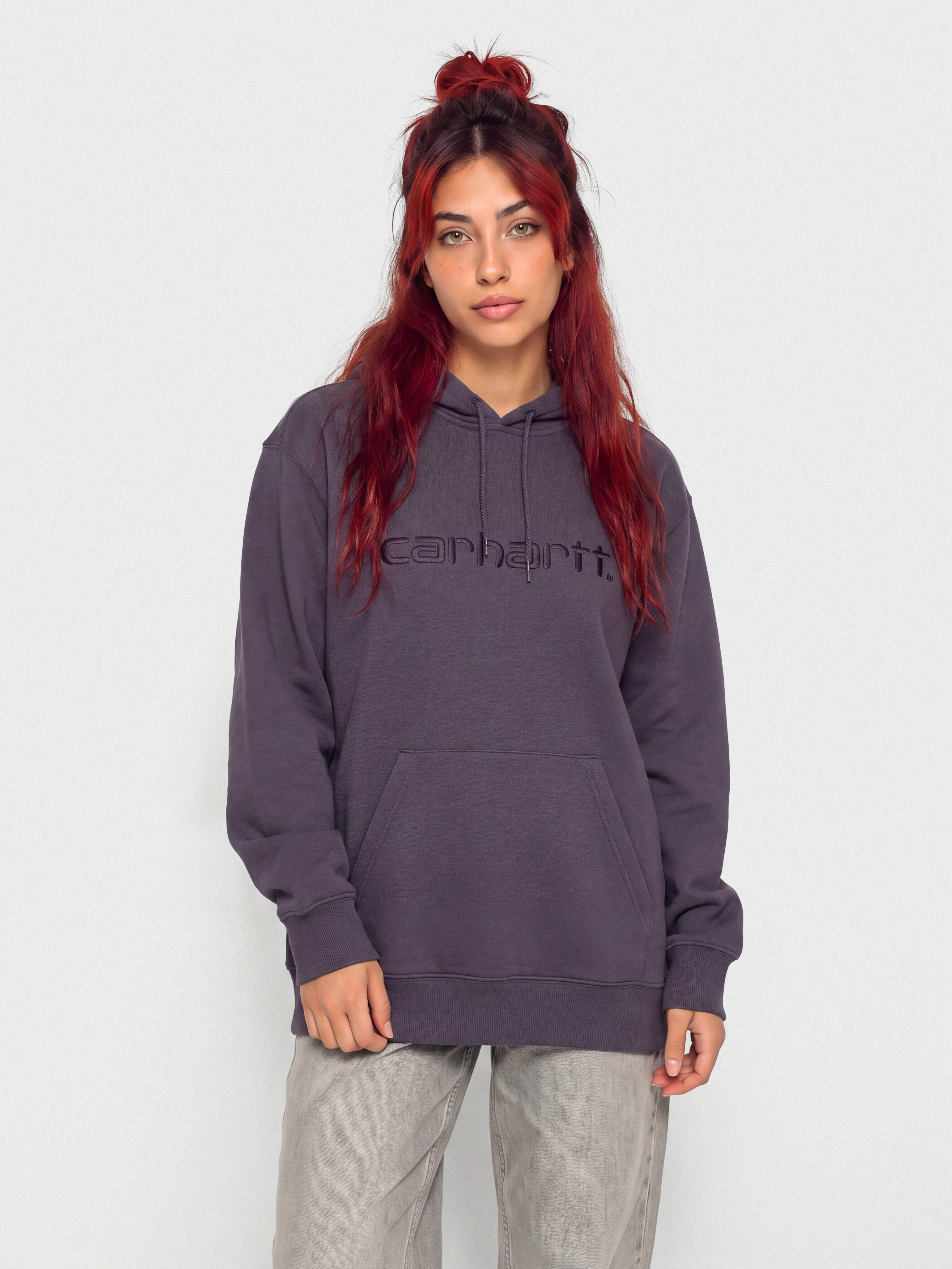 Mikina s kapucňou Carhartt WIP Carhartt HD Wmn (shady purple/dark navy)