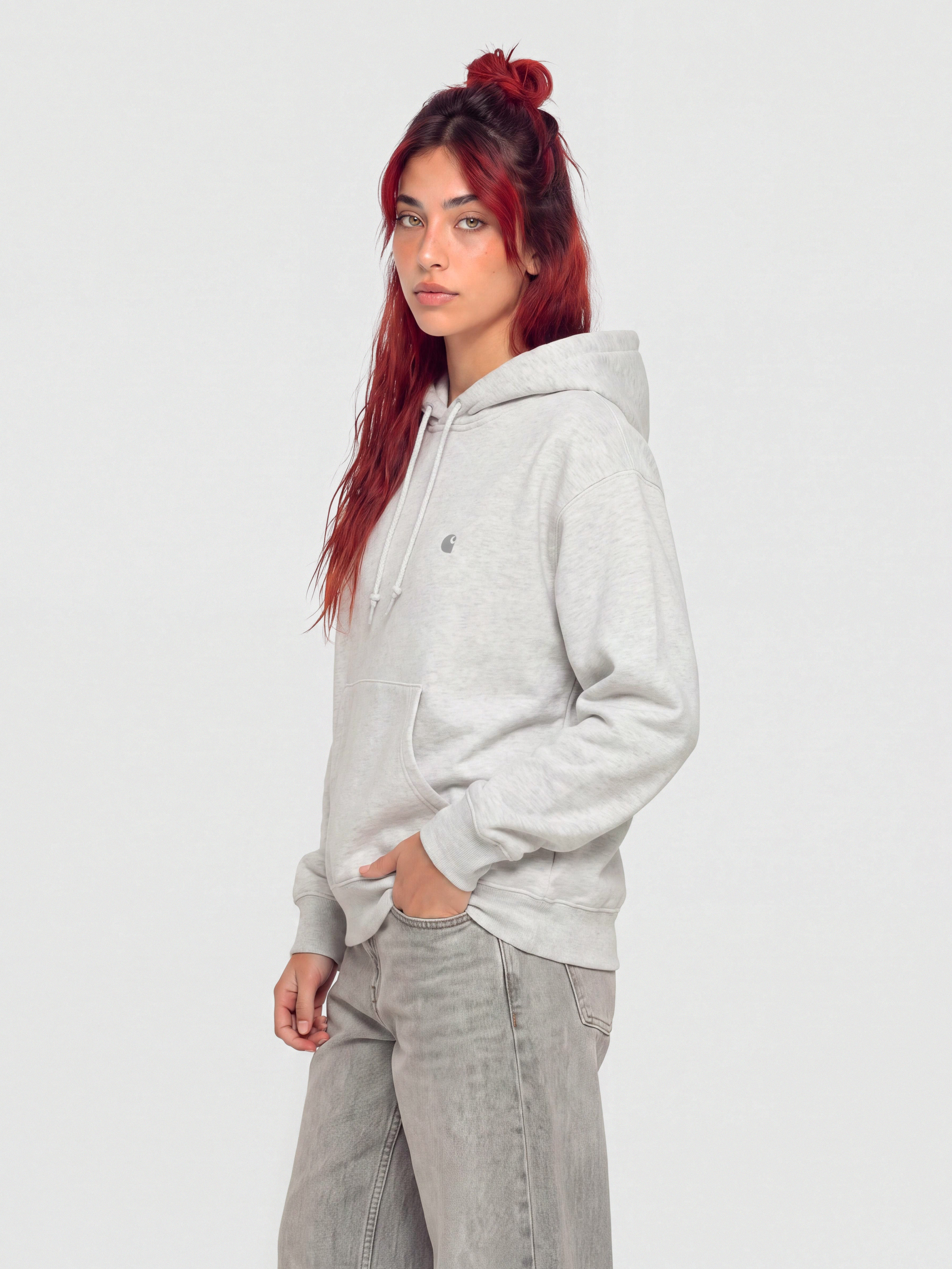 Mikina s kapucňou Carhartt WIP Casey HD Wmn (ash heather/silver)