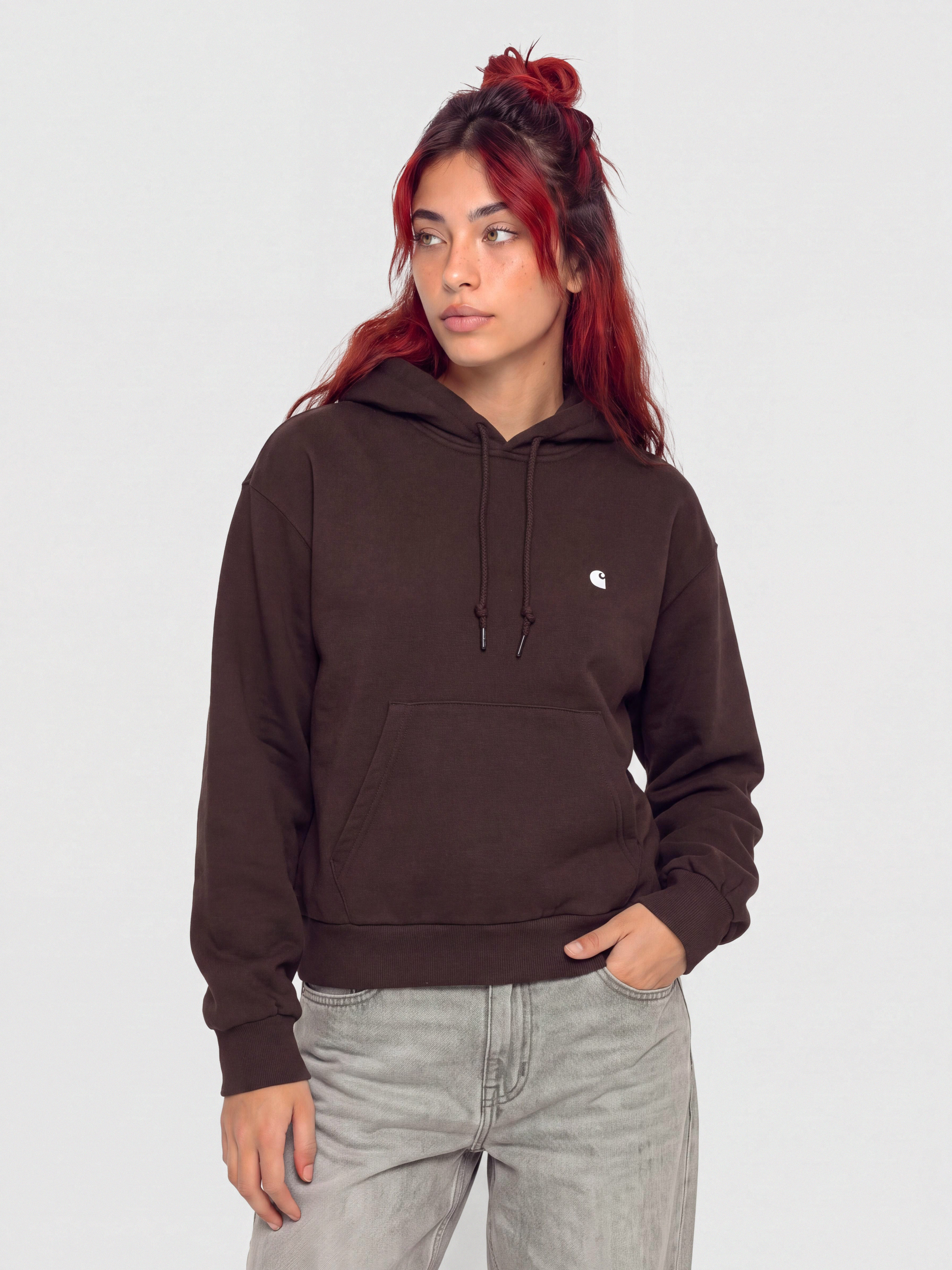 Mikina s kapucňou Carhartt WIP Casey HD Wmn (palisander/silver)