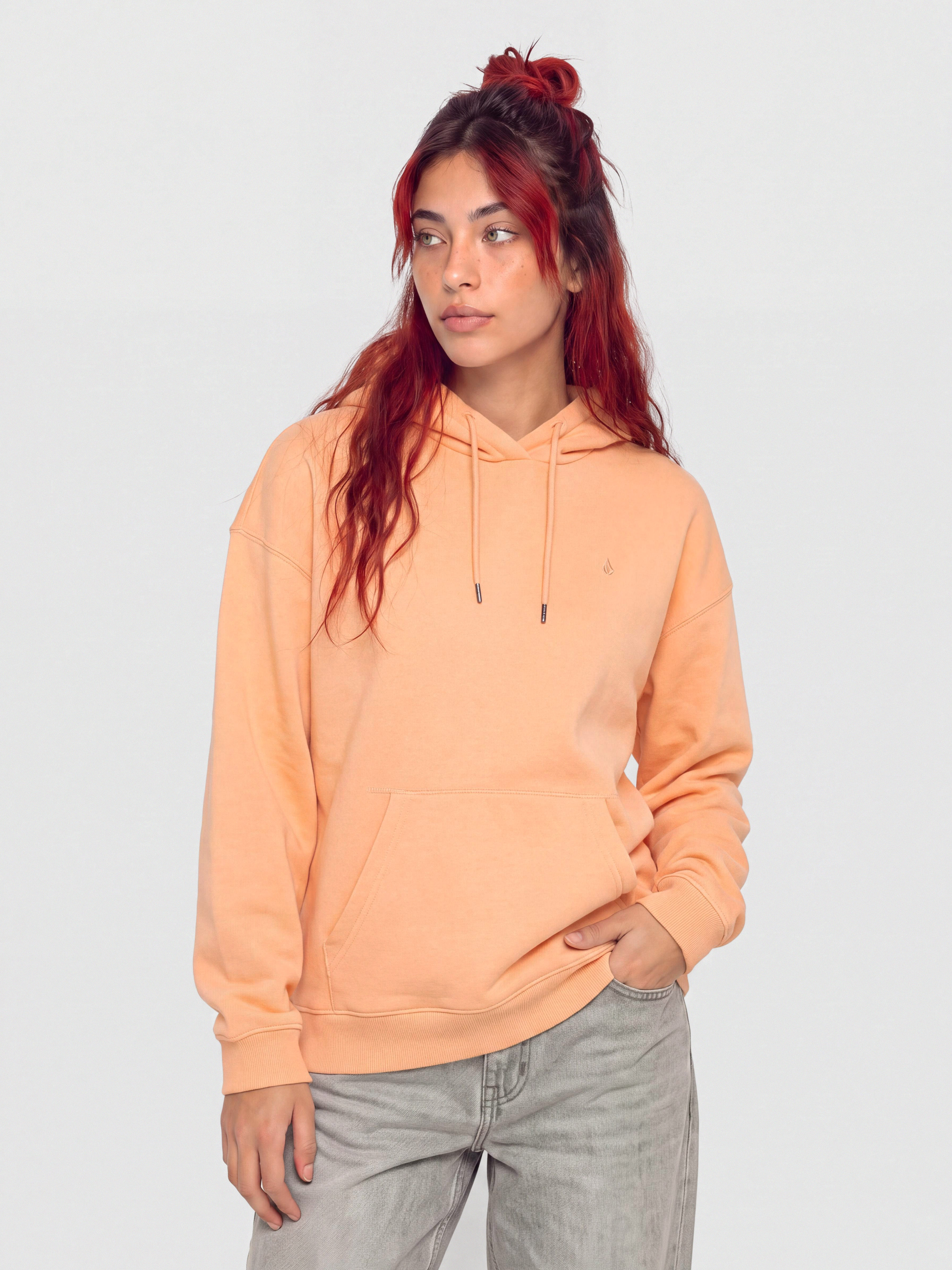 Mikina s kapucňou Volcom Stone Heart Up HD Wmn (pale peach)