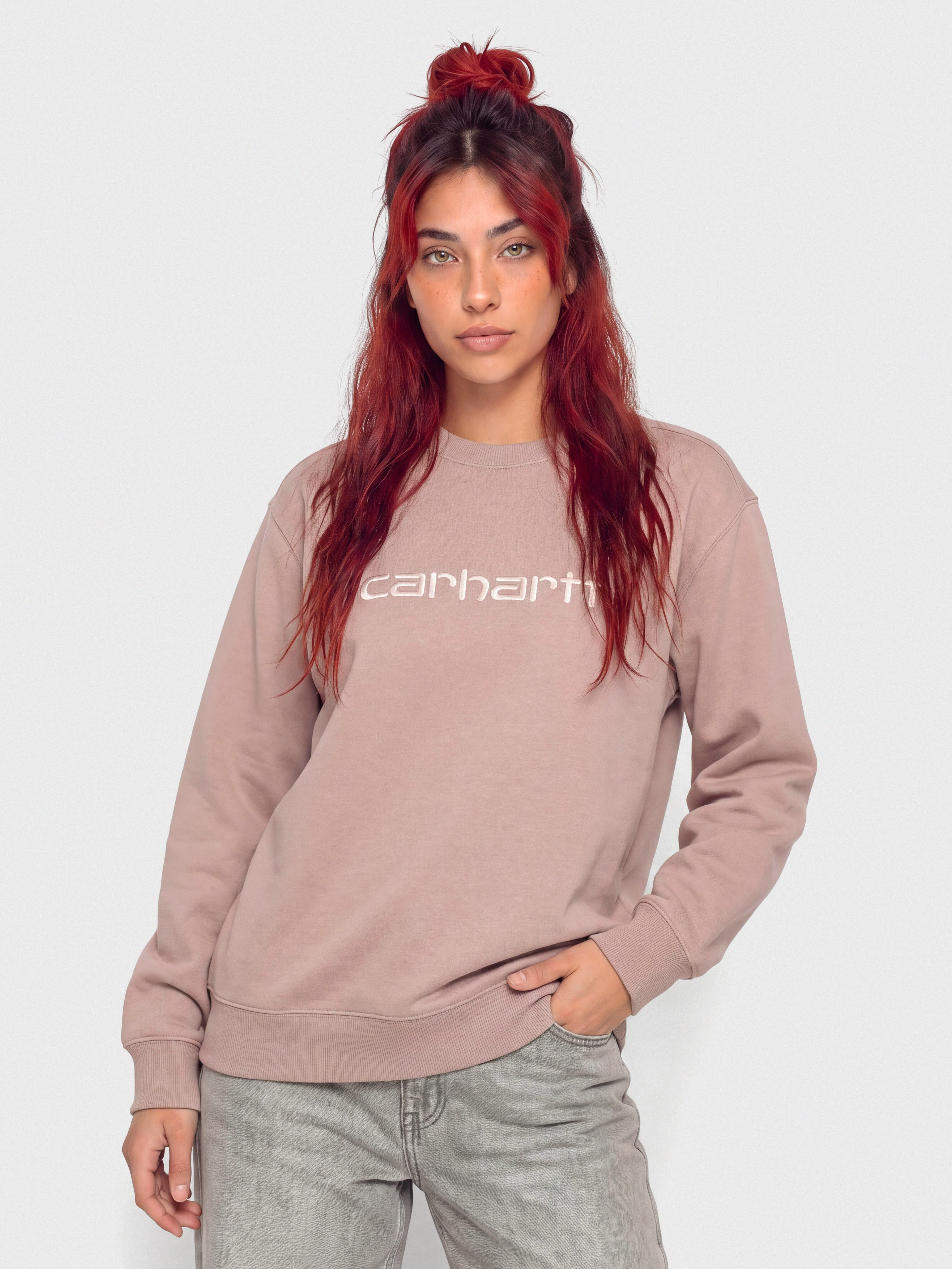 Mikina Carhartt WIP Carhartt Wmn (gentle pink/cinnerus)