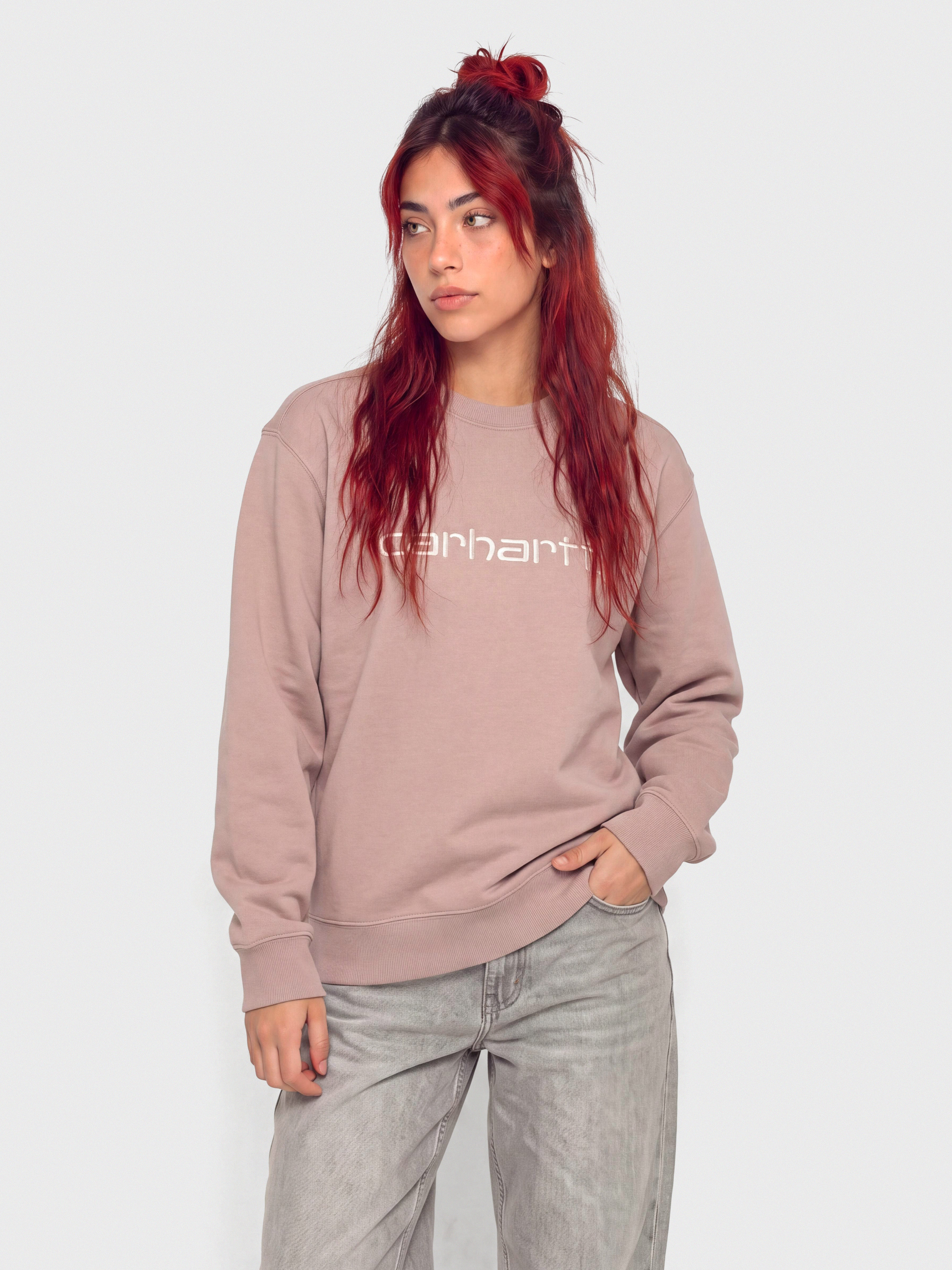 Mikina Carhartt WIP Carhartt Wmn (gentle pink/cinnerus)