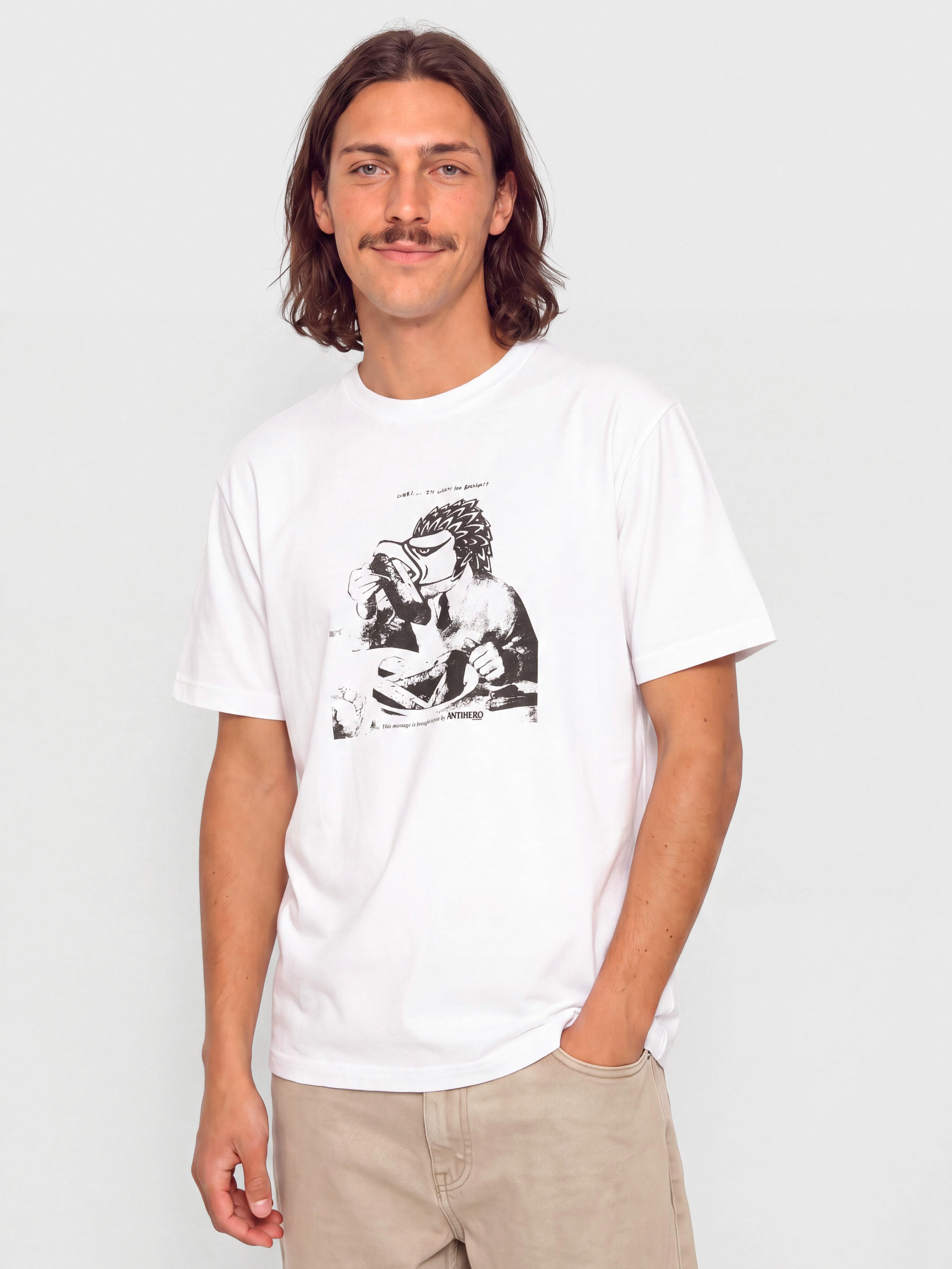 Tričko Antihero Tasty Curbs (white w/black tonal print)