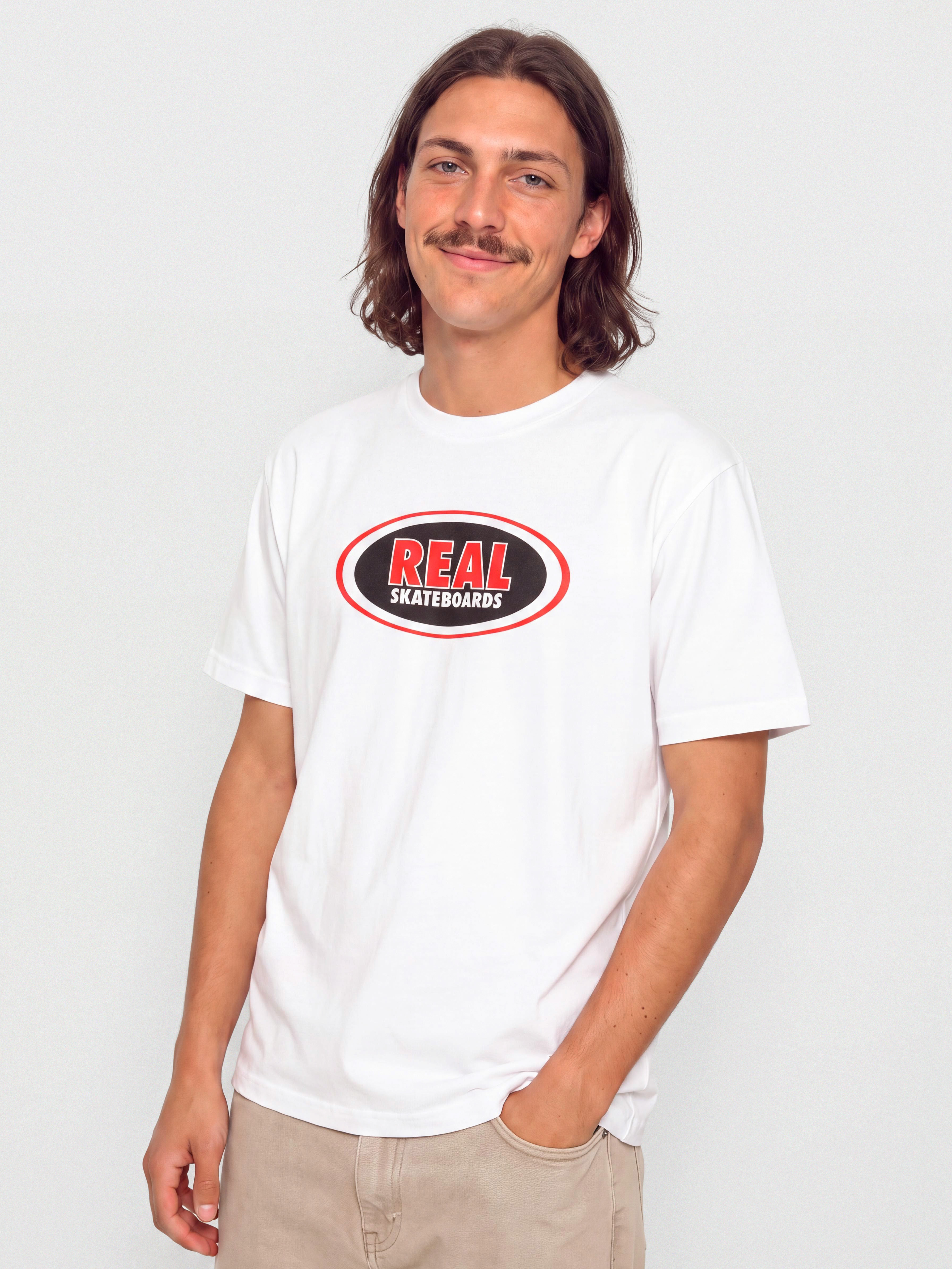 Tričko Real Oval (white/red/black)