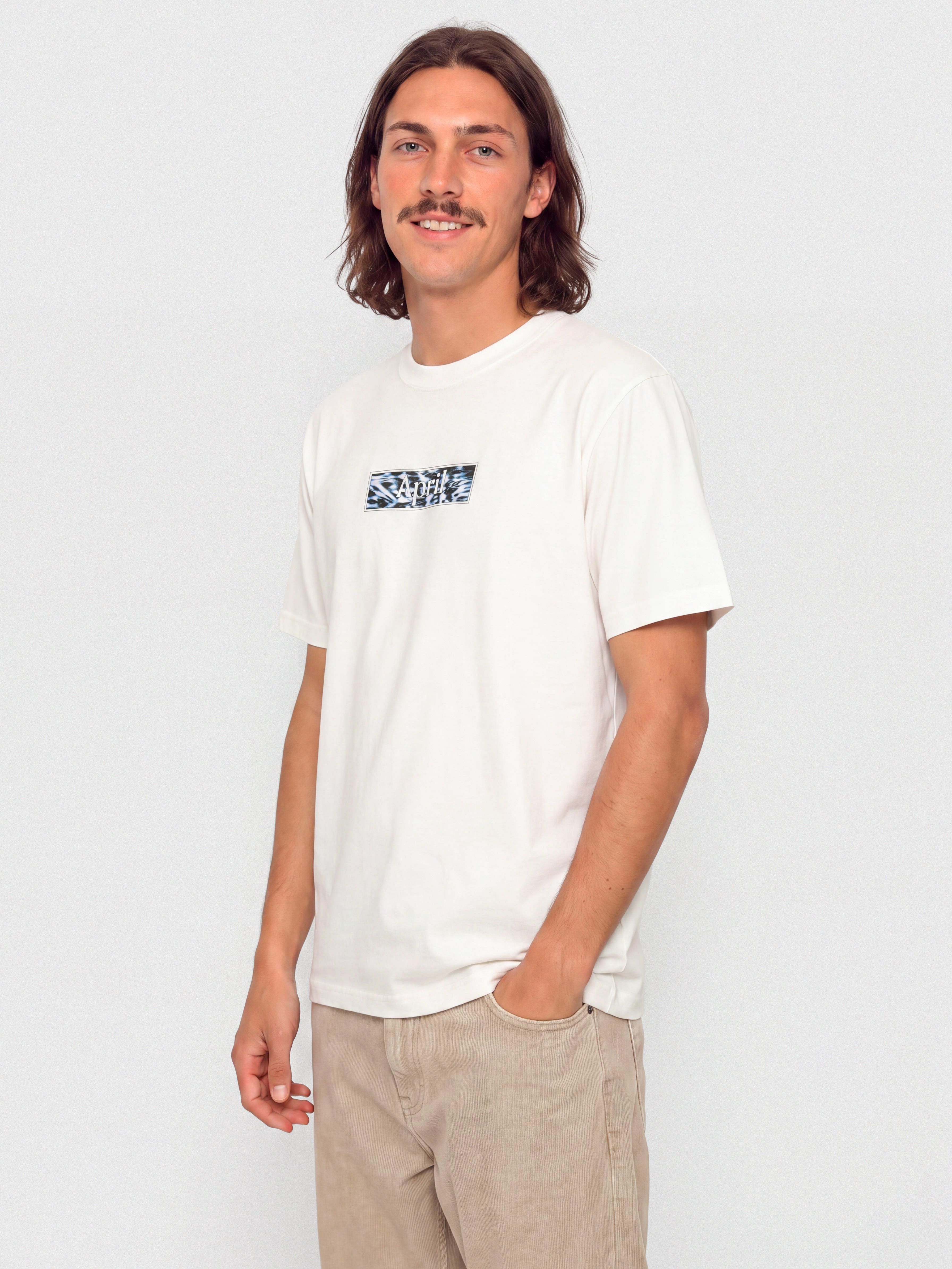 Tričko April Skateboards Liquid (white)
