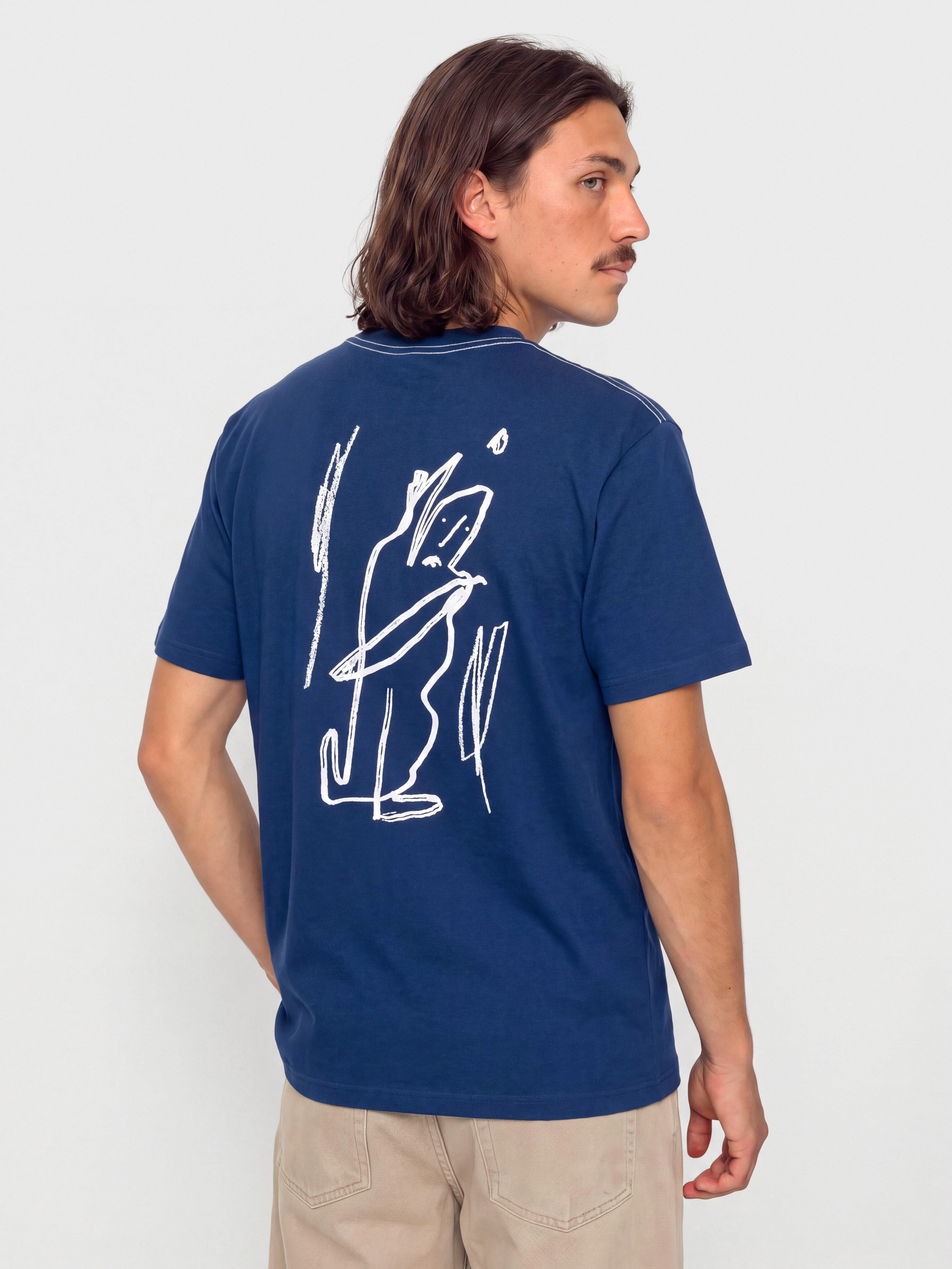 Tričko Polar Skate Contrast Doodle (ultramarine/white)