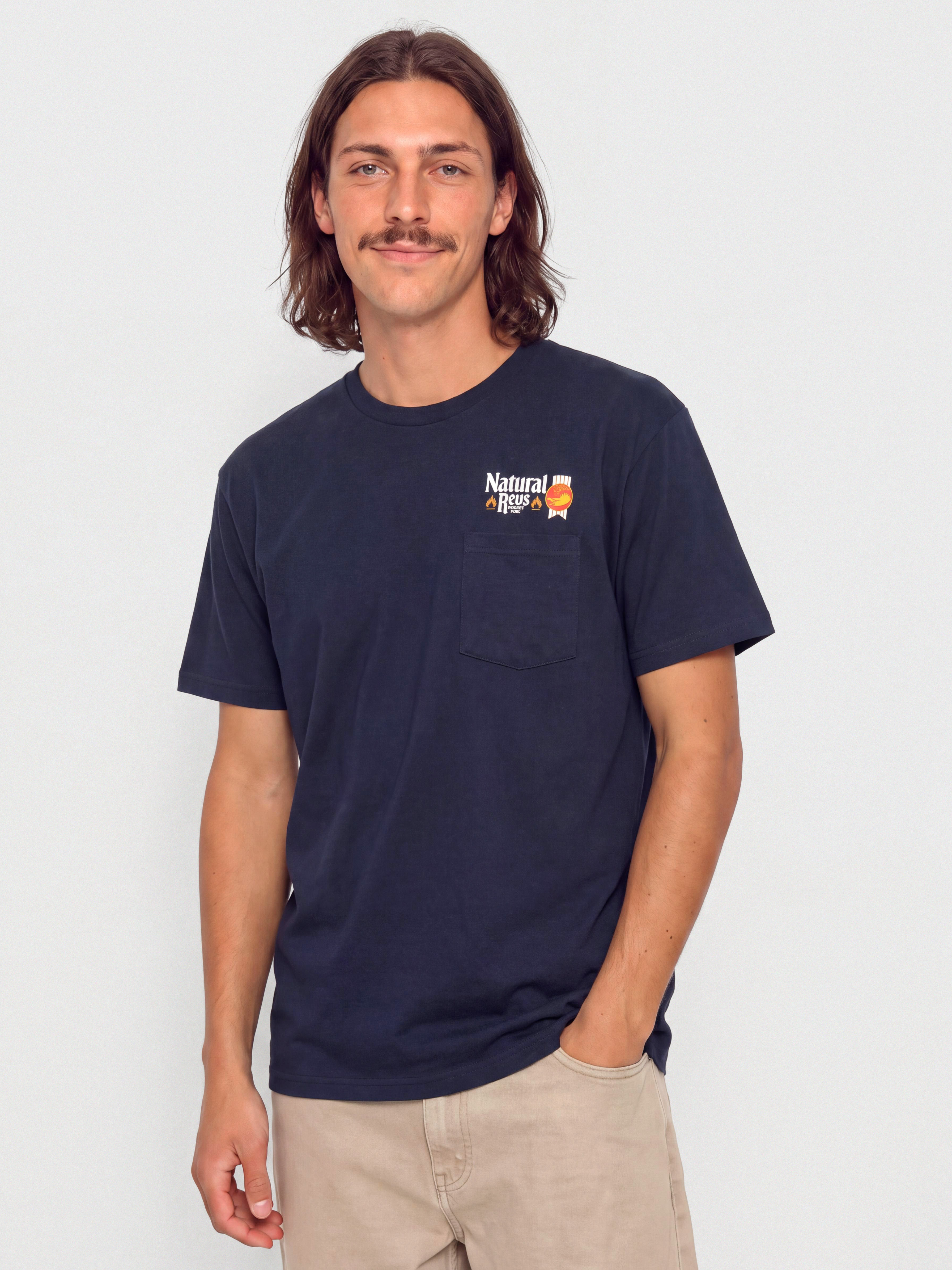 Tričko Antihero Natty Revs (navy w/multi color prints)