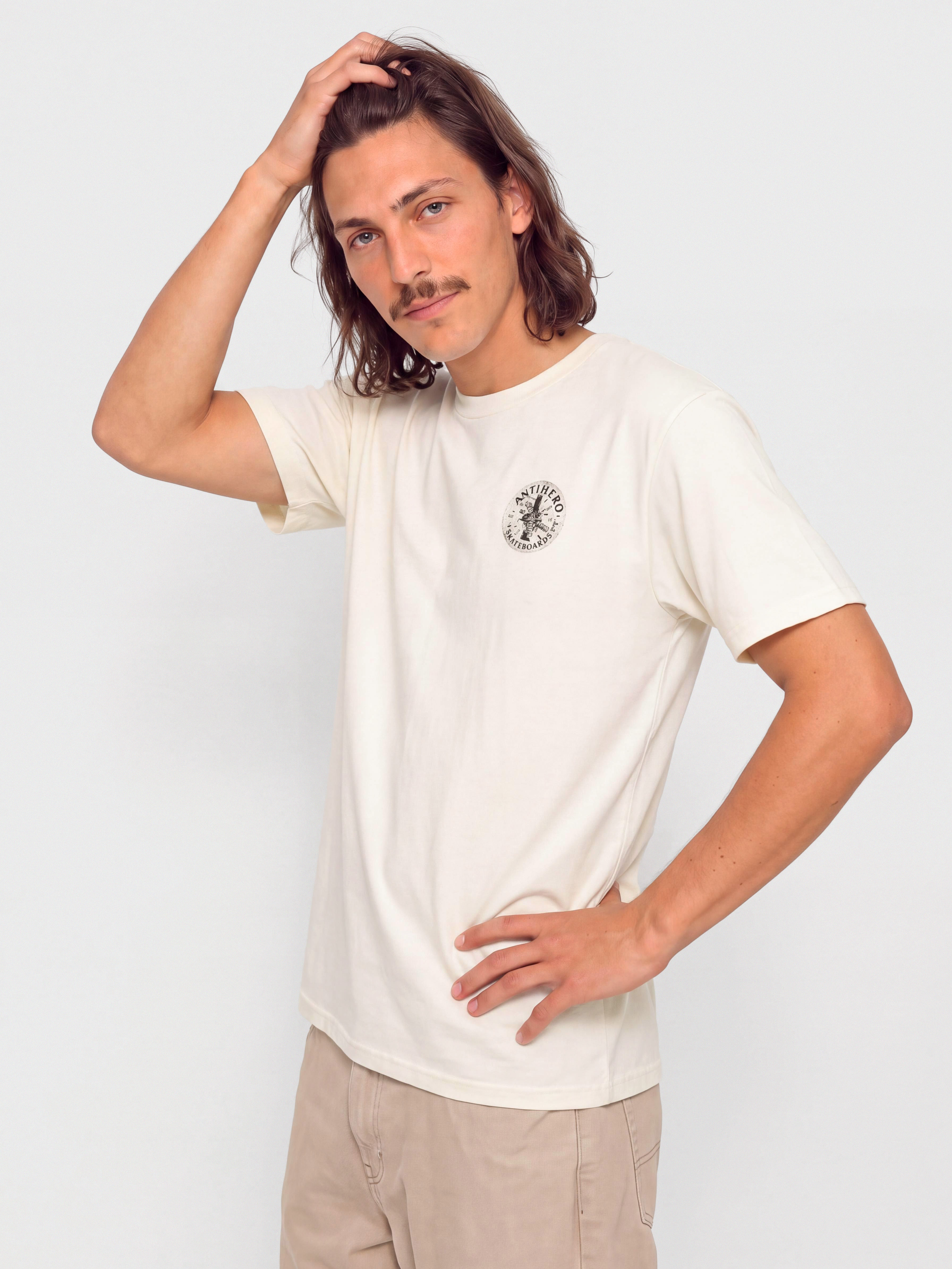Tričko Antihero Engineering (heather cream w/black prints)