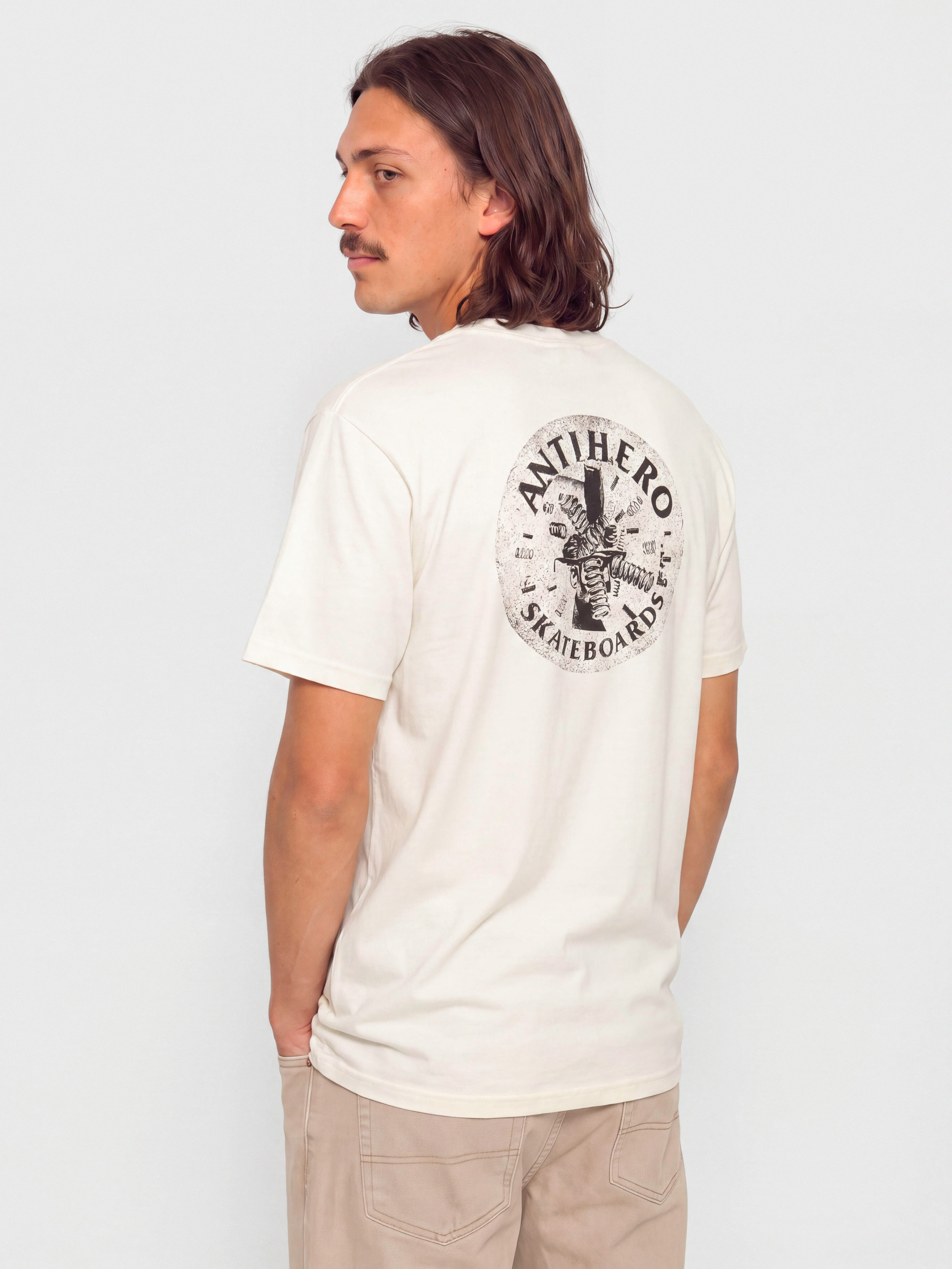 Tričko Antihero Engineering (heather cream w/black prints)
