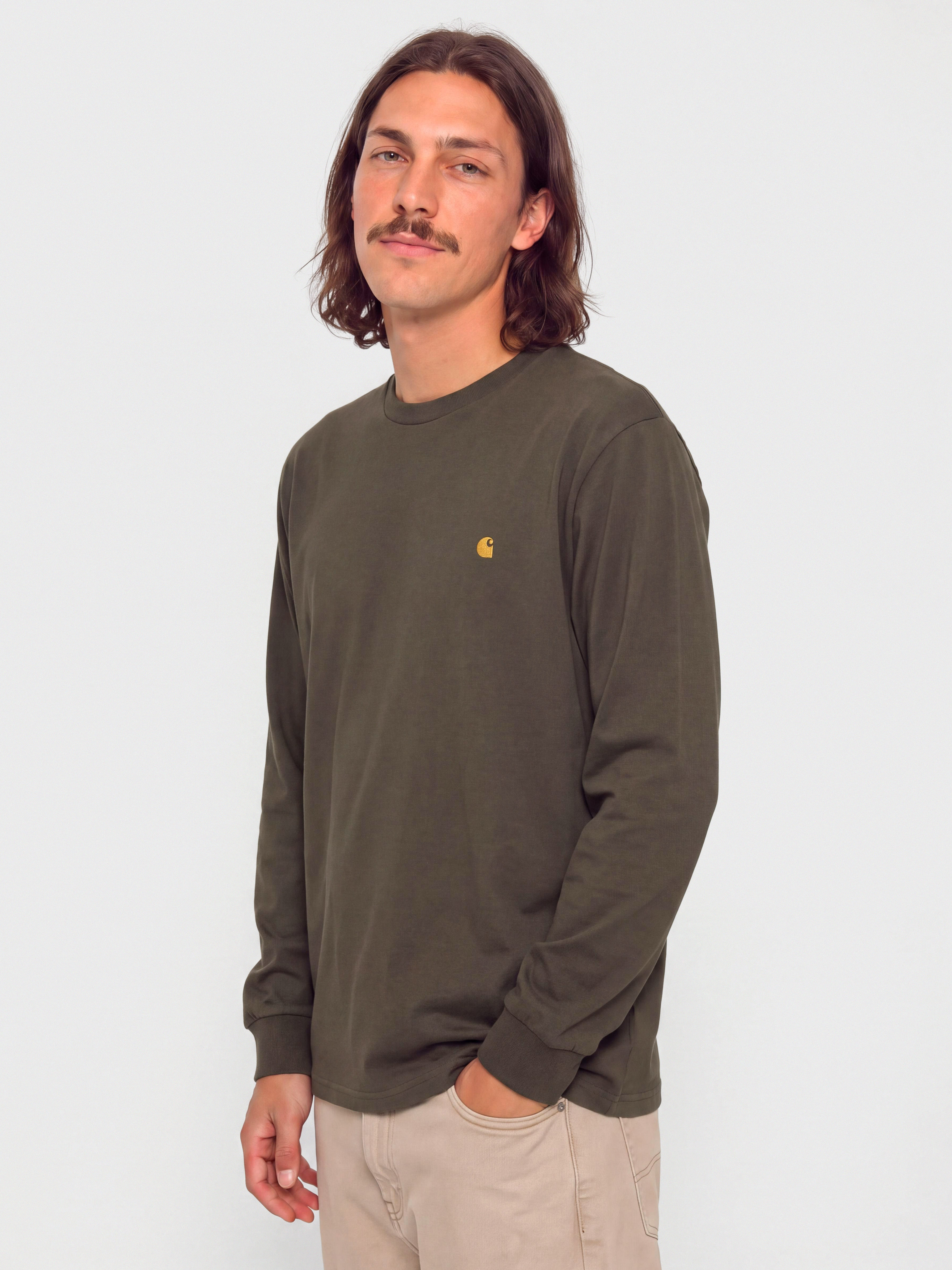 Triko Carhartt WIP Chase (shungite/gold)