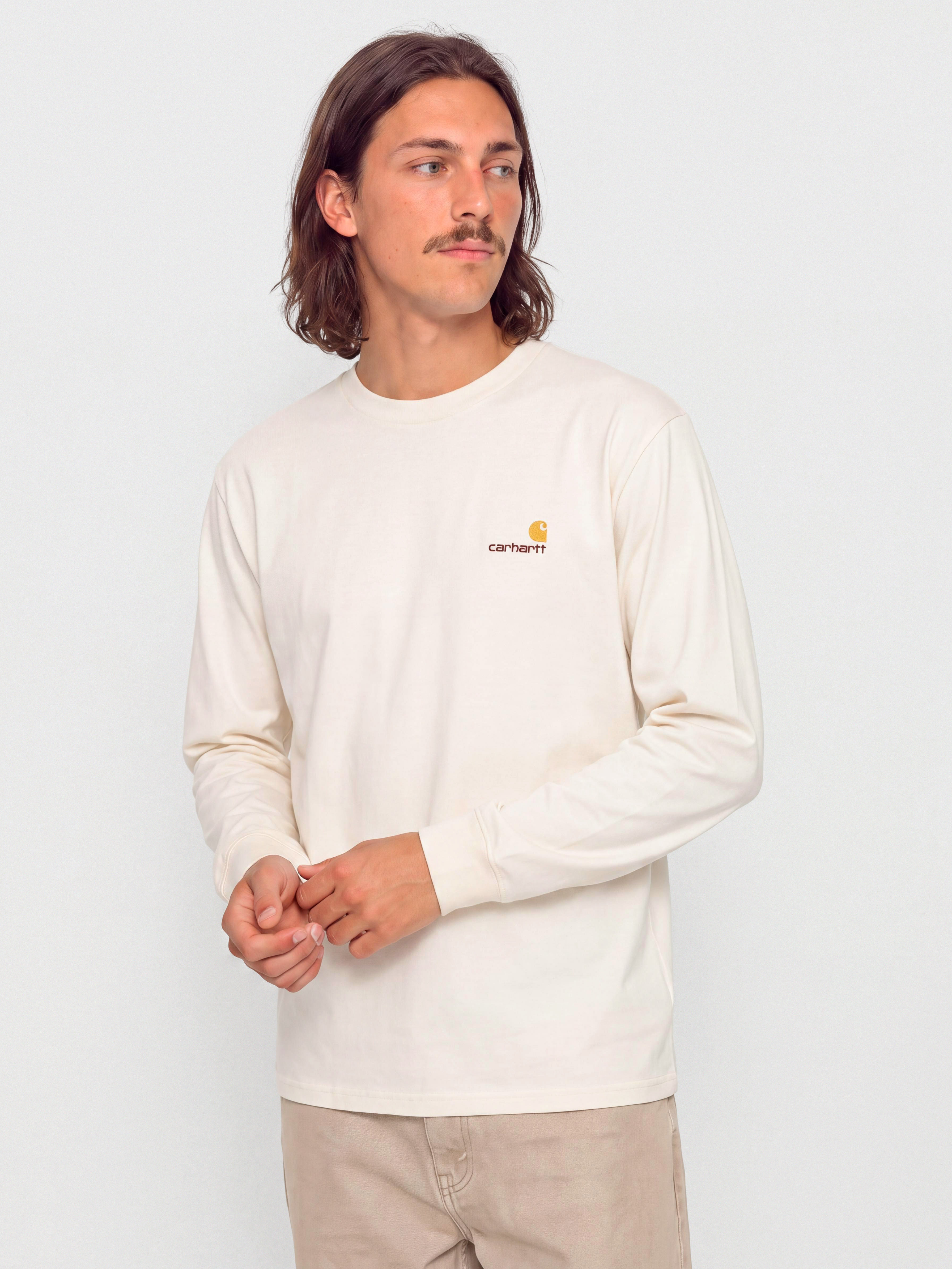 Triko Carhartt WIP American Script (natural)