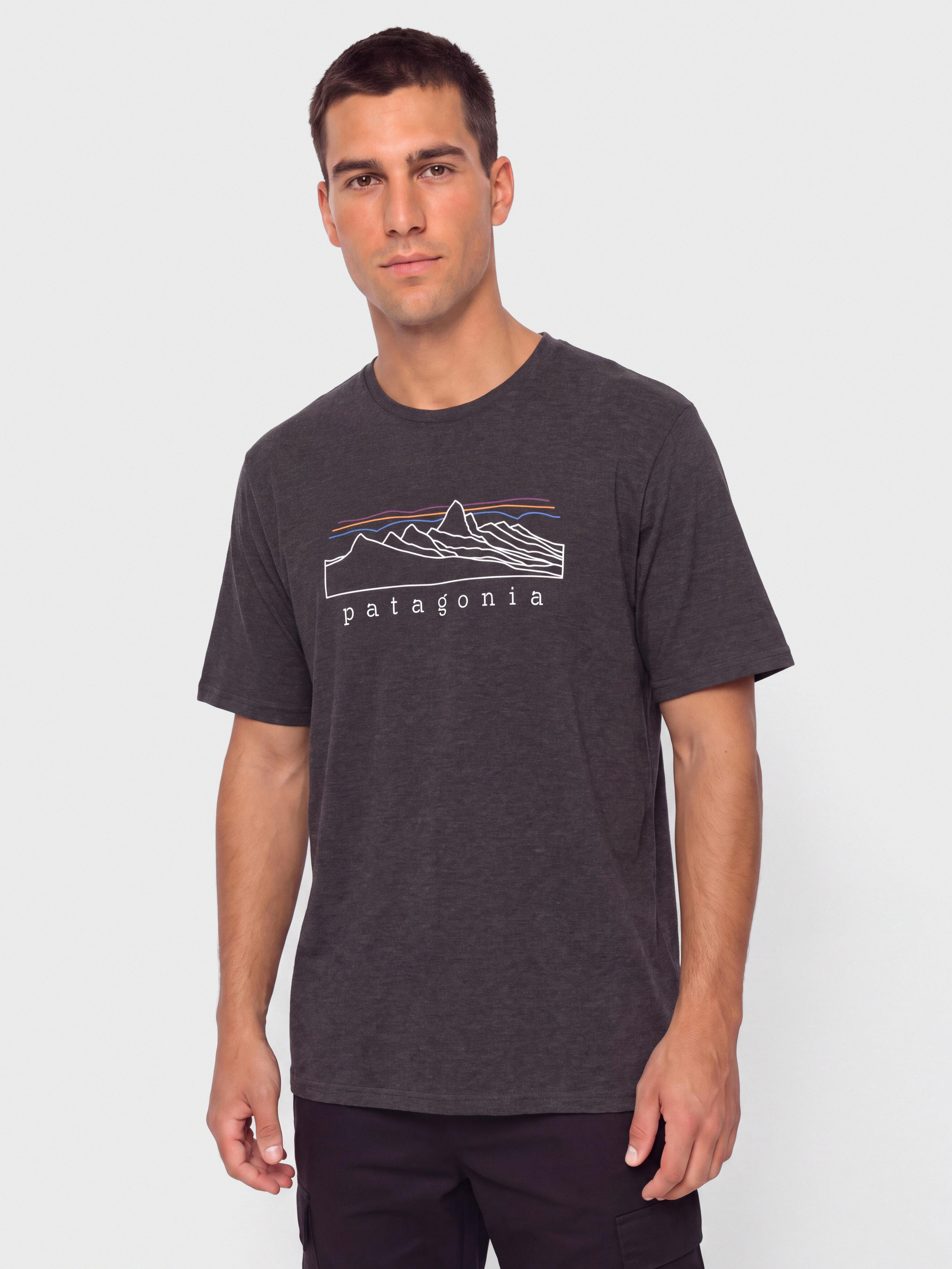Tričko Patagonia Capilene Cool Stratapeaks (ink black)