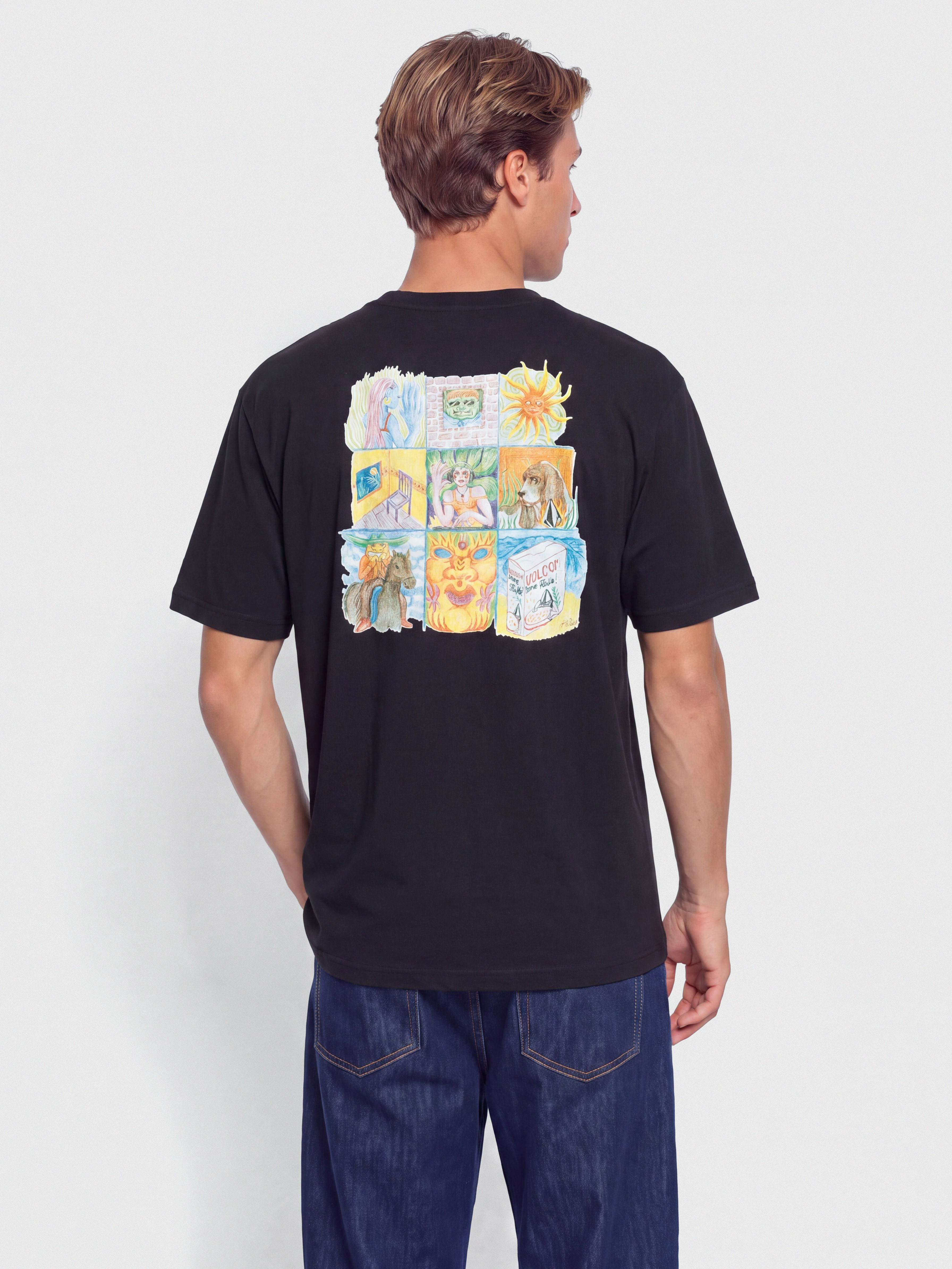 Tričko Volcom Double Fantasy Lse (black)