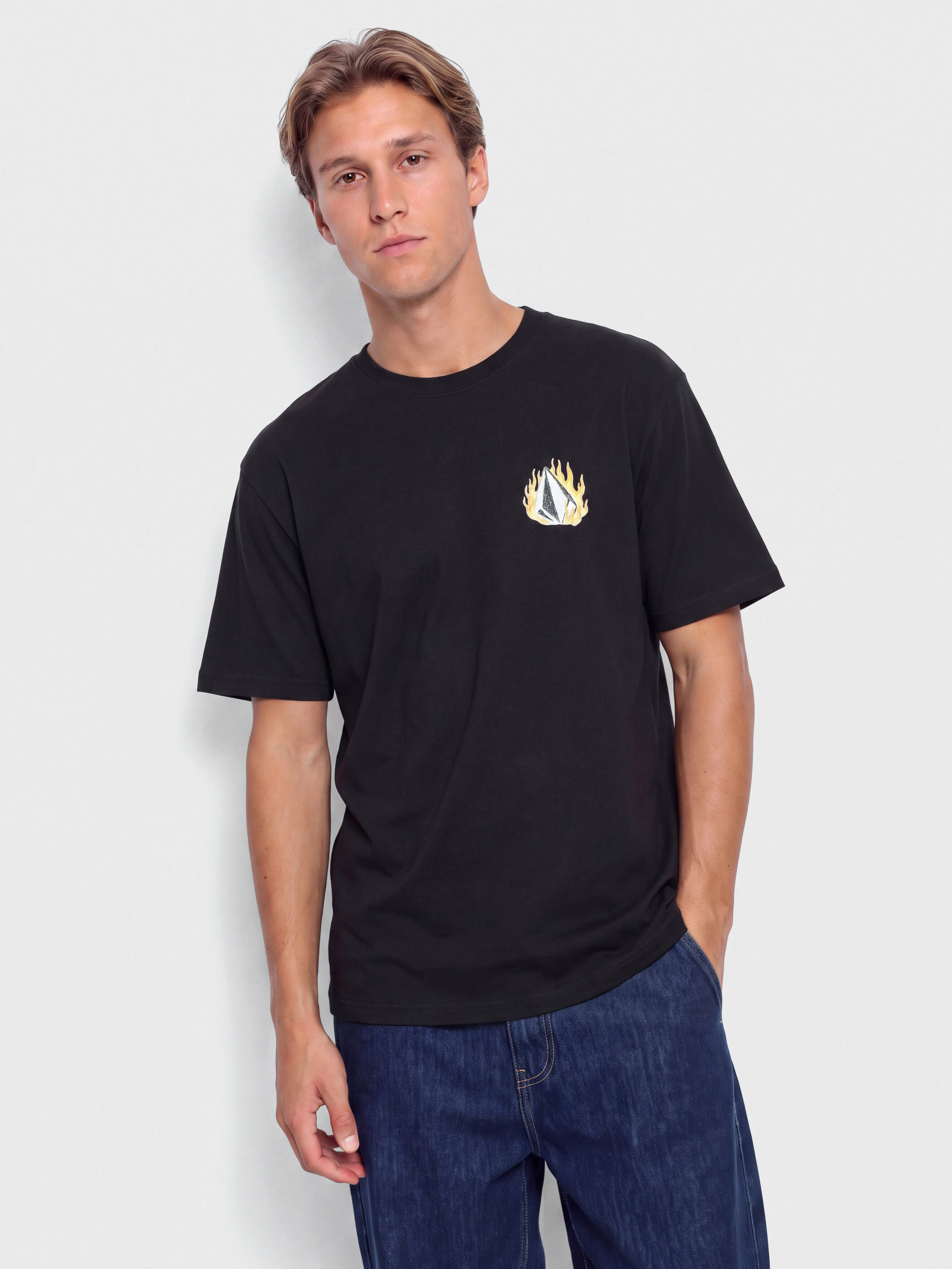 Tričko Volcom Double Fantasy Lse (black)