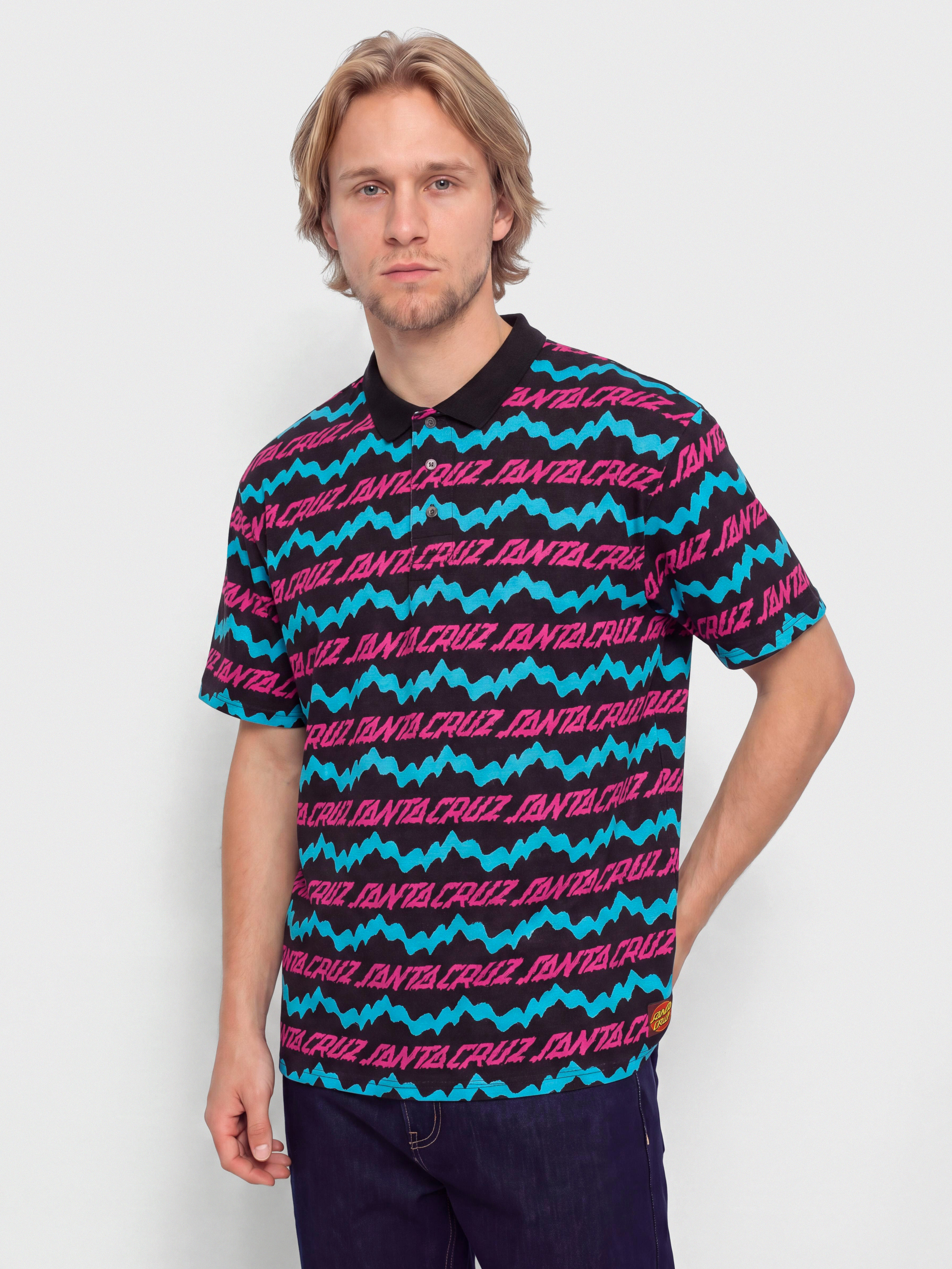 Tričko Santa Cruz Slime Drip Polo (black)