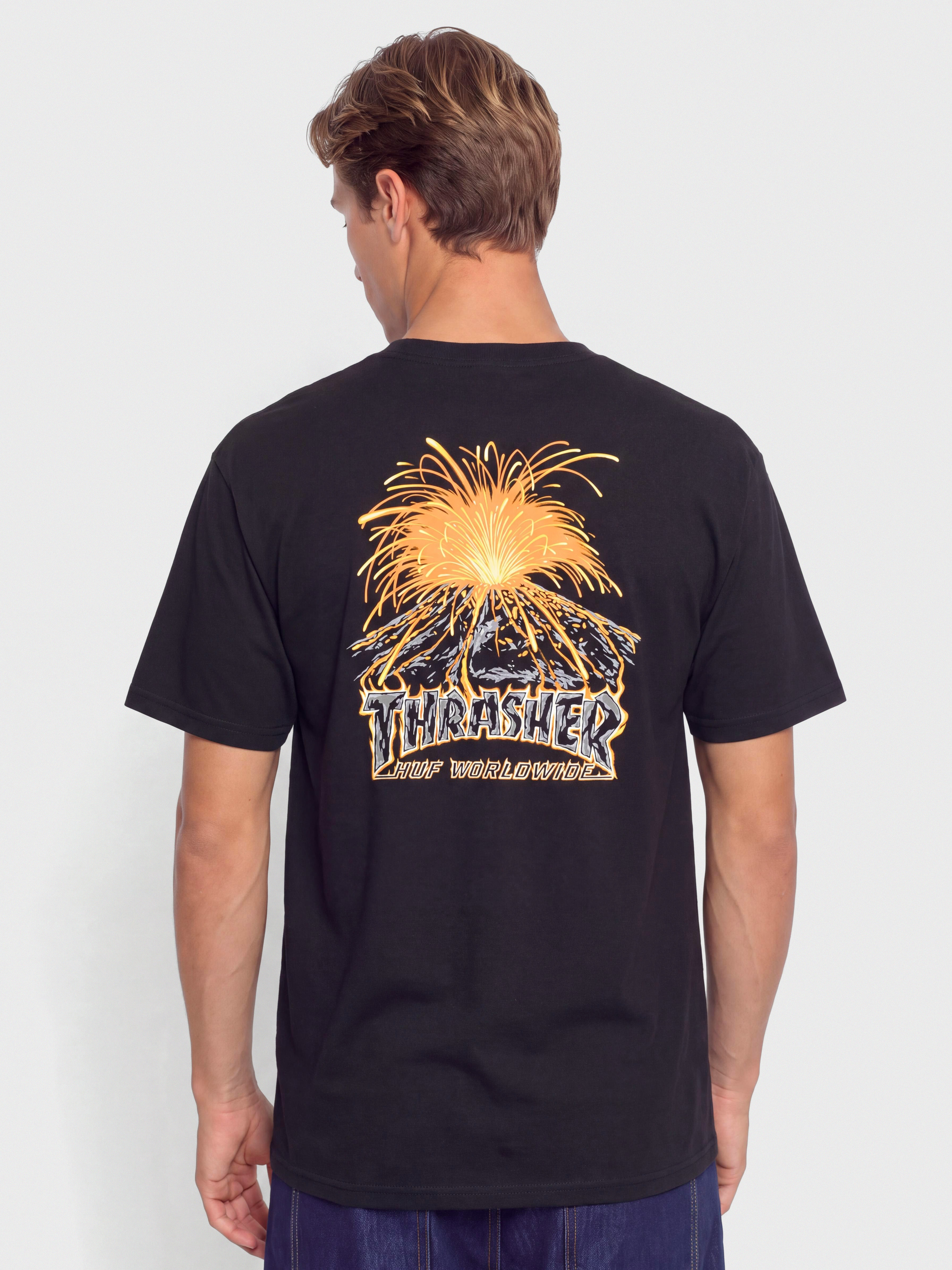 Tričko HUF X Thrasher Meltdown (black)