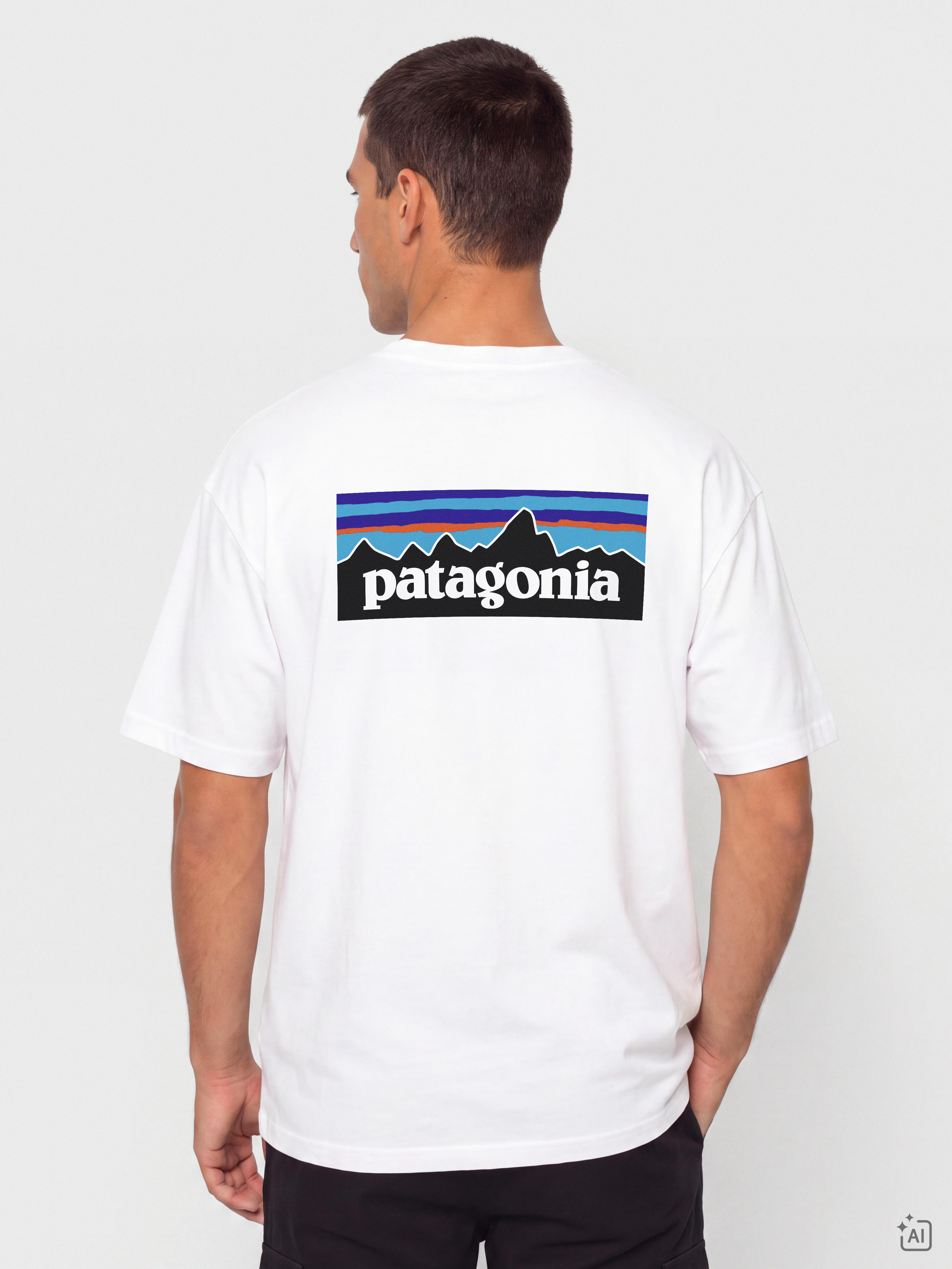 Tričko Patagonia P6 Logo Responsibili (white)