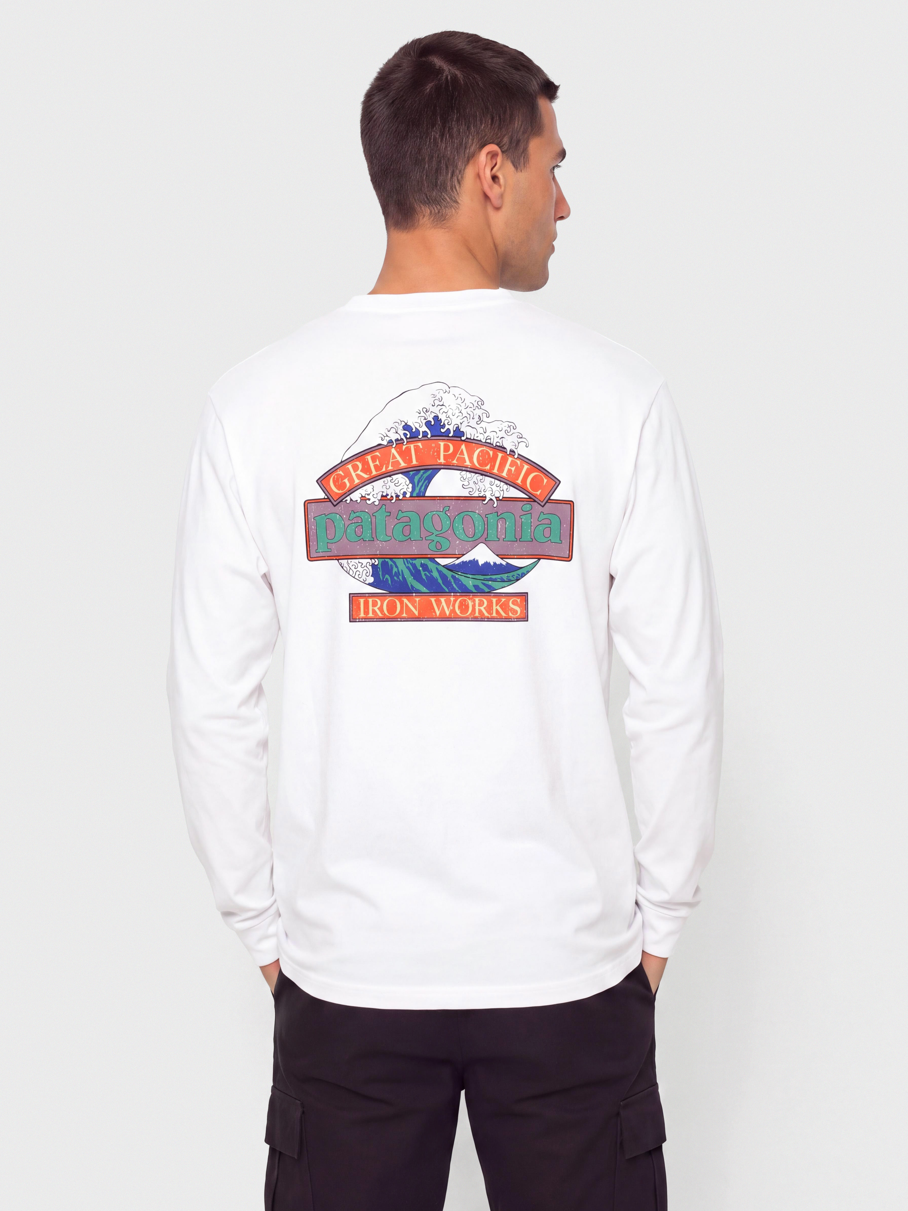Triko Patagonia Great Waves Responsibili (fiber white)