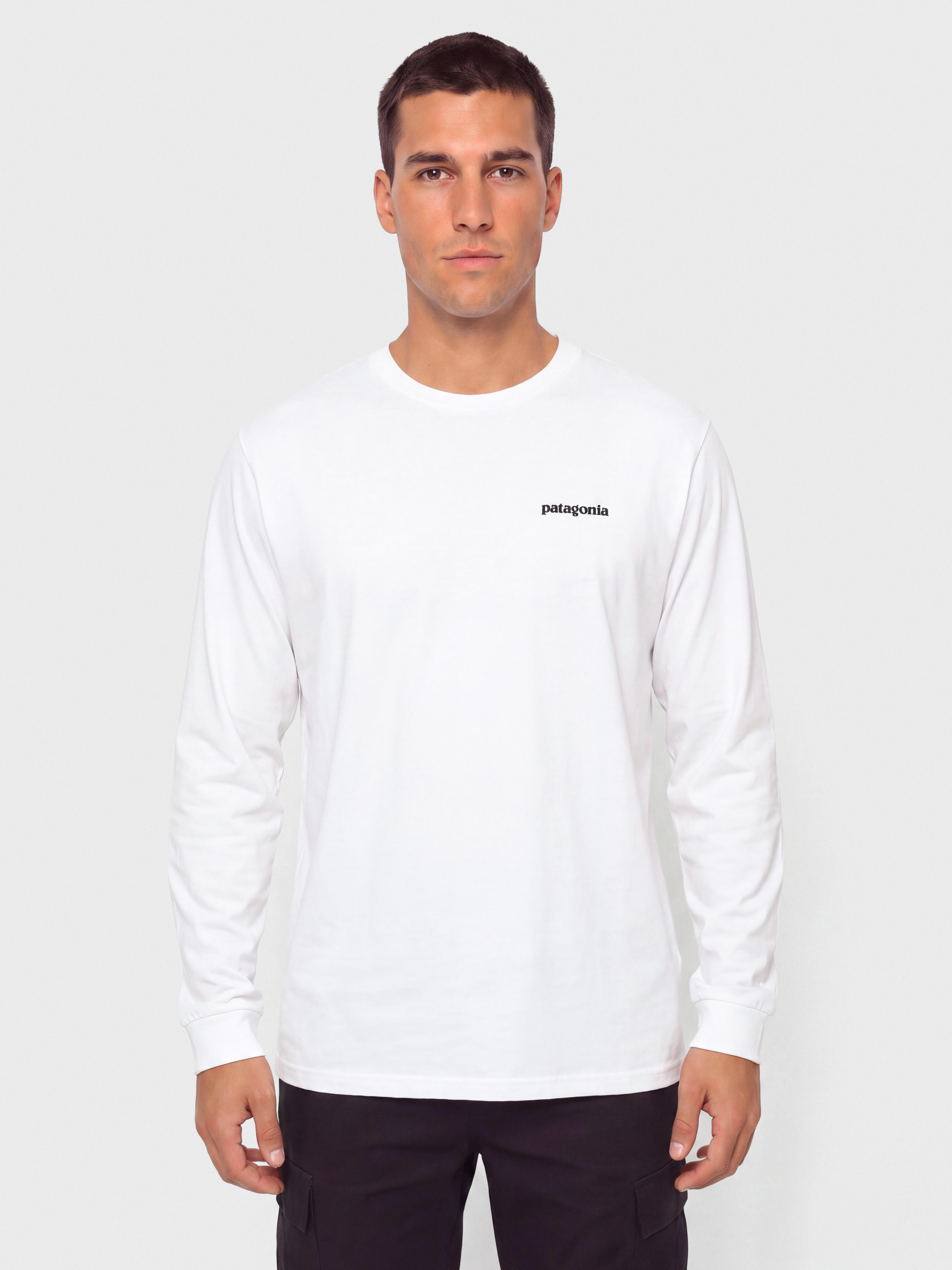 Triko Patagonia P 6 Logo Responsibili (fiber white)