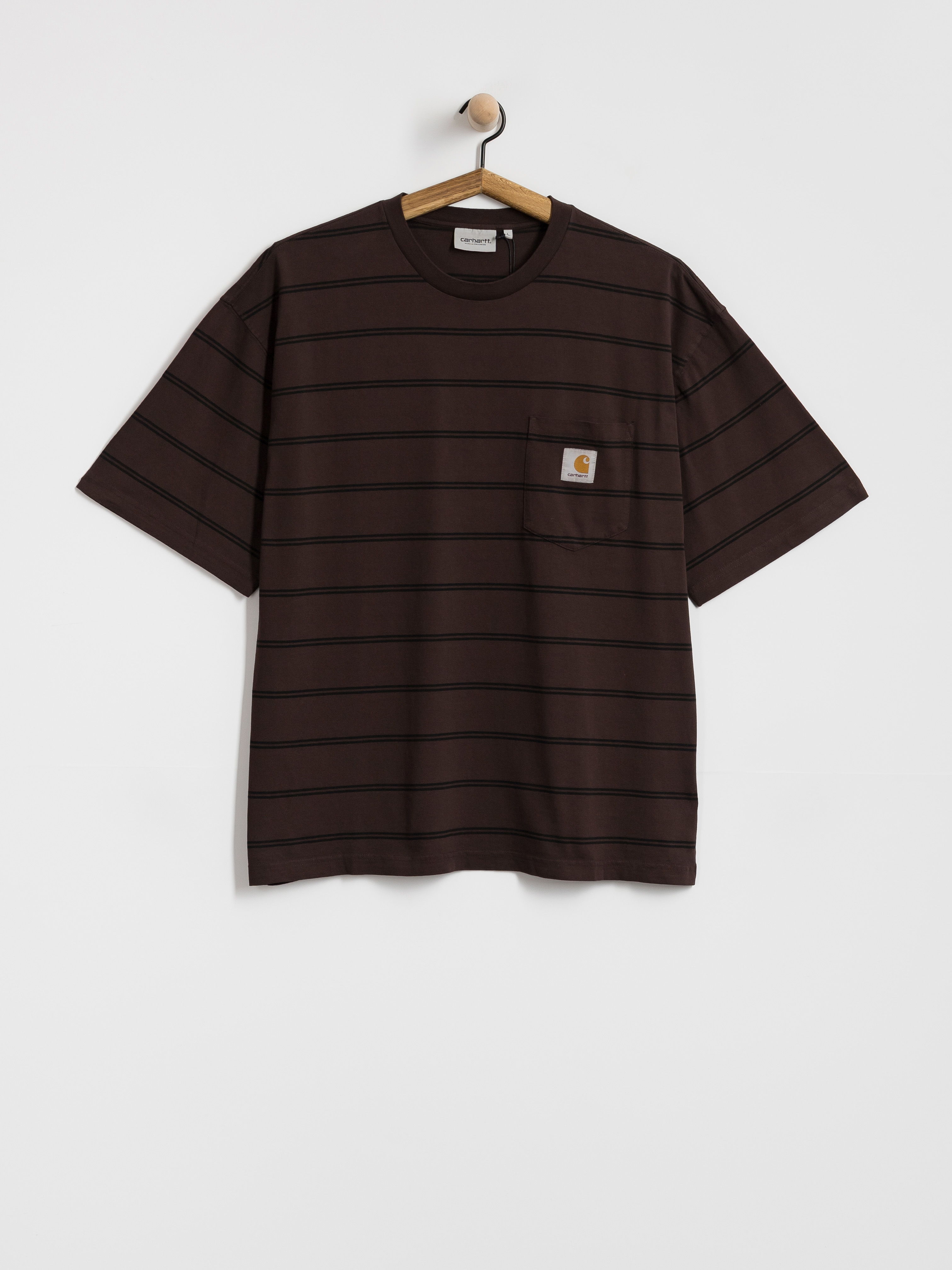 Tričko Carhartt WIP Cardona Pocket (cardona stripe natural/palisander/garment dyed)