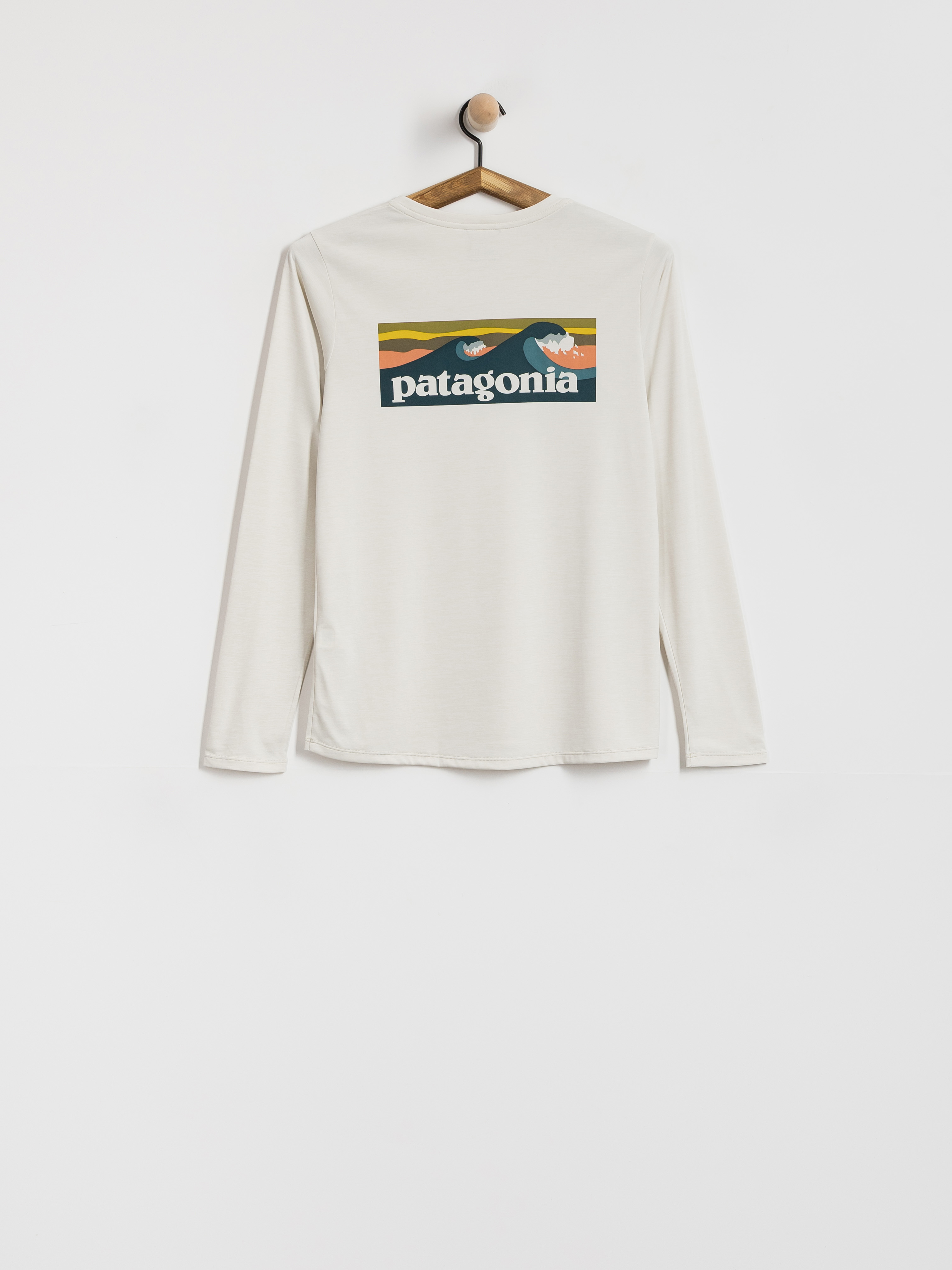 Triko Patagonia Cap Cool Daily Boardshort Logo Wmn (dyno white)