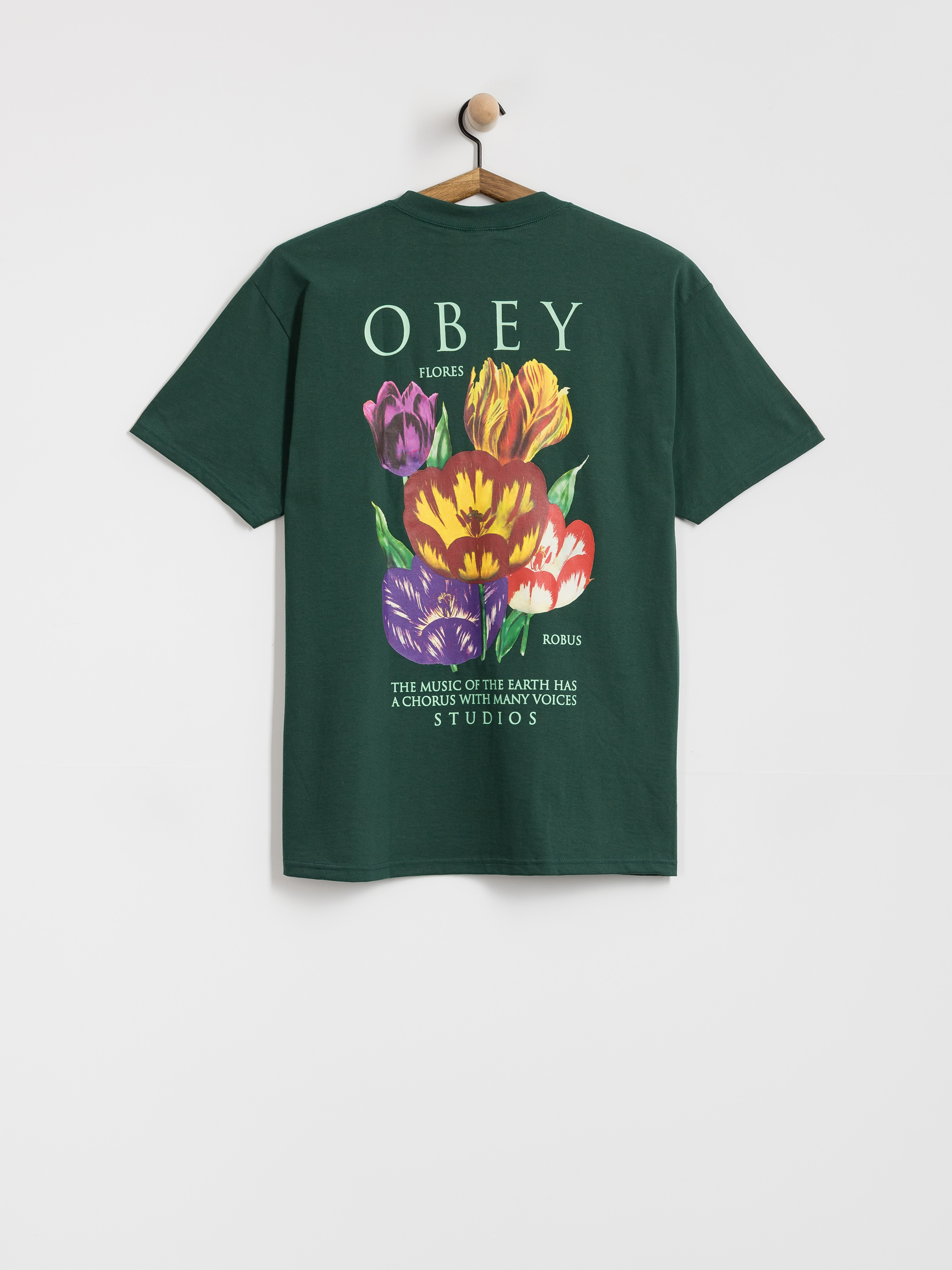 Tričko OBEY Flores Robus (rainforest)