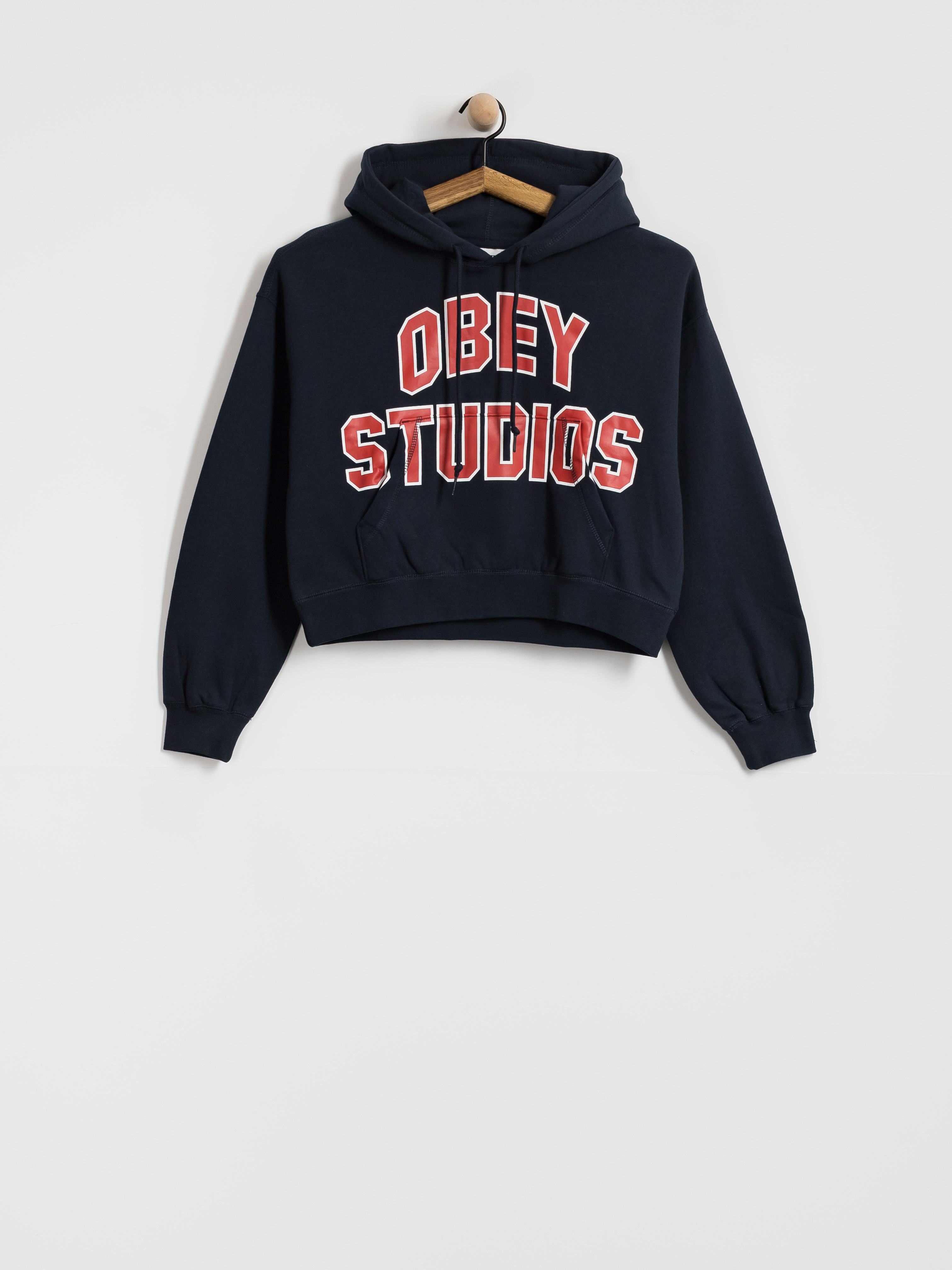 Mikina s kapucňou OBEY Studios Collegiate HD Wmn