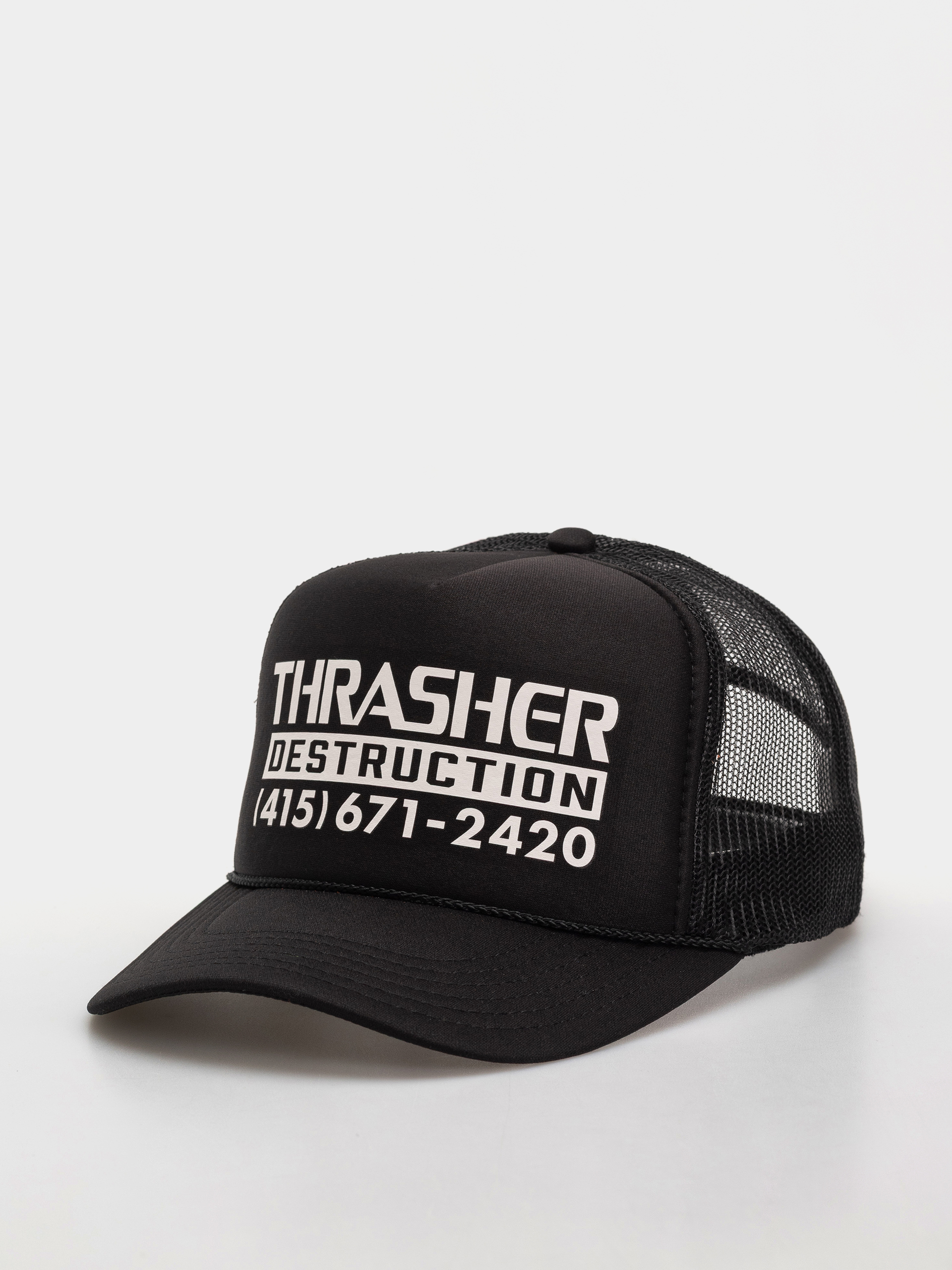 Šiltovka Thrasher Destruction Trucker (black/black)