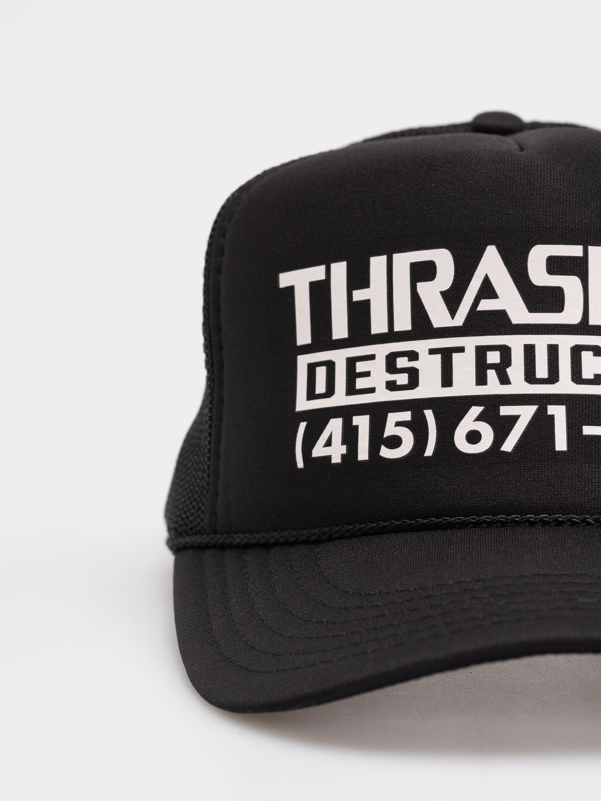 Šiltovka Thrasher Destruction Trucker (black/black)