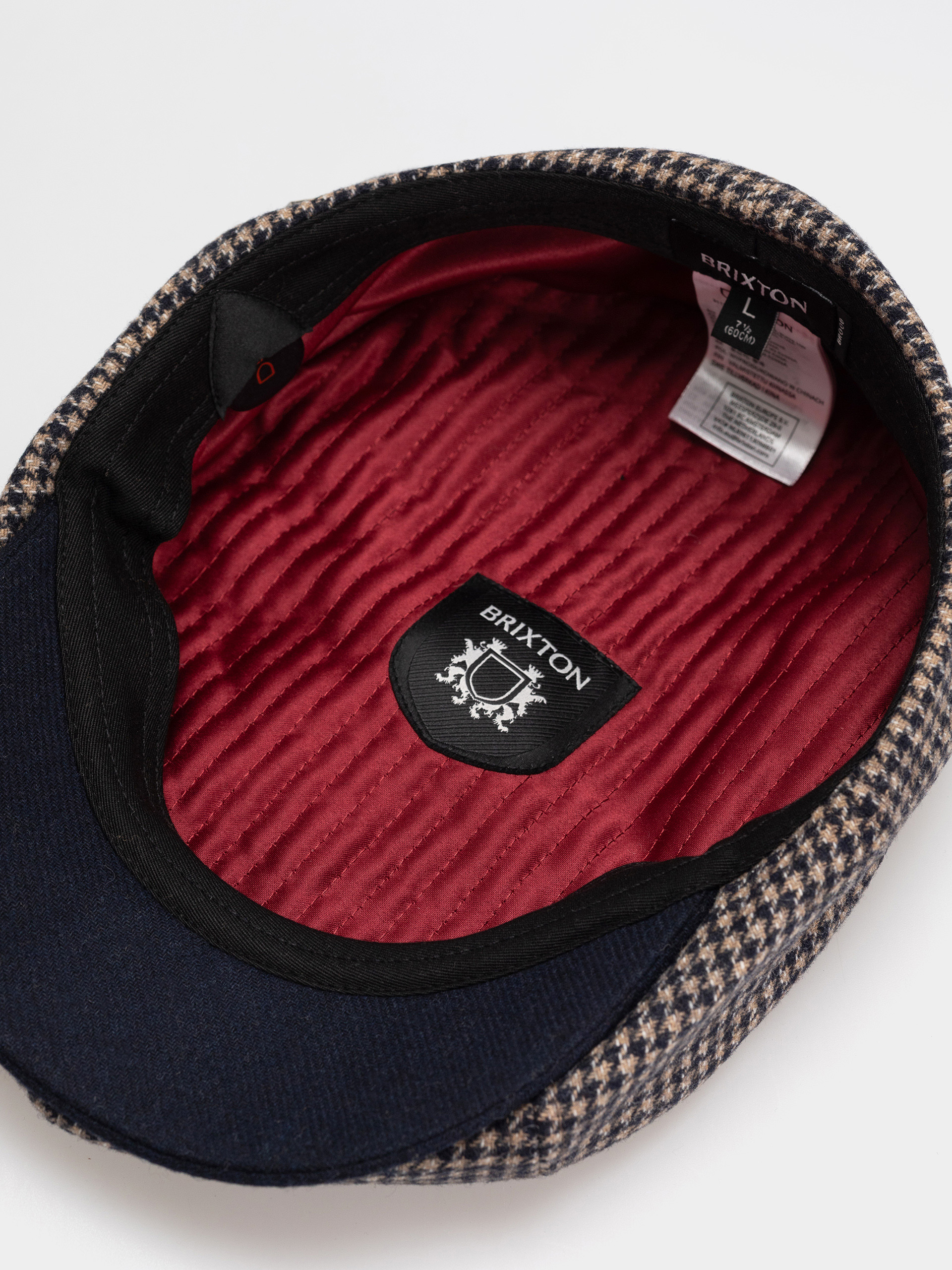 Klobúk so šiltom Brixton Brood Snap Cap (navy/sand houndstooth)